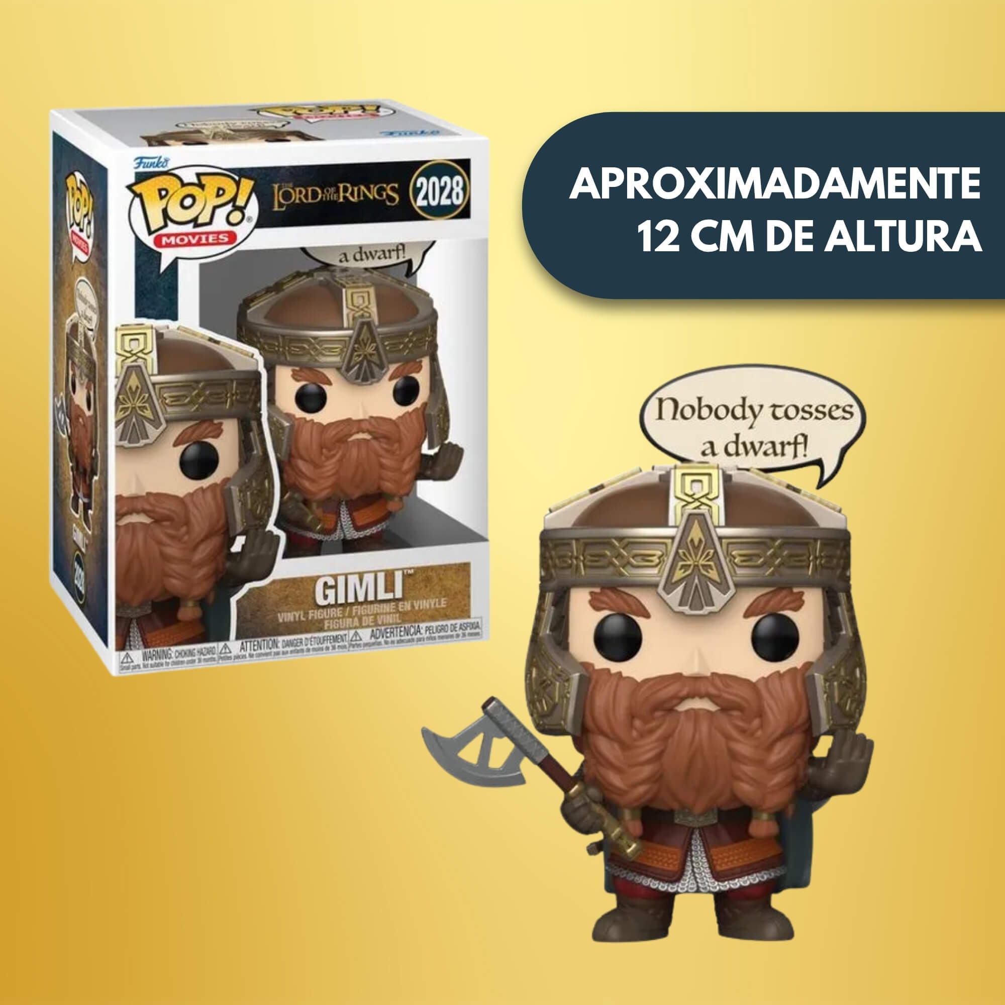 Boneco Colecionável Funko Pop! Sayings O Senhor dos Aneis - Gimli Candide - 12948