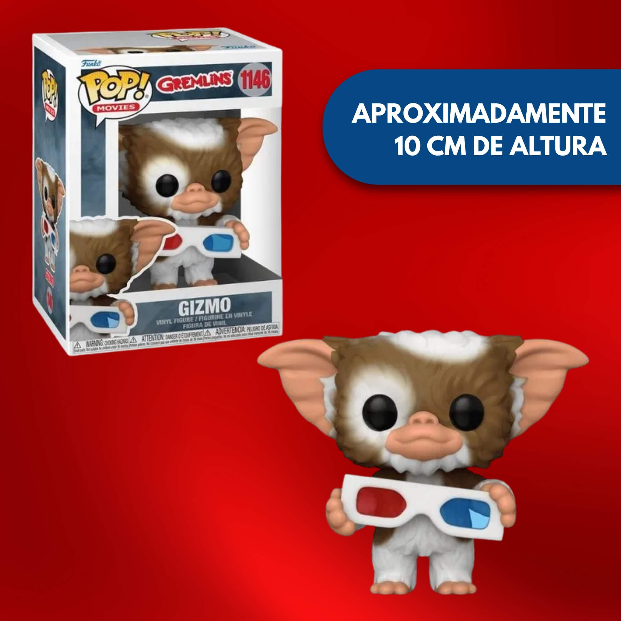 Boneco Colecionável Funko Pop! Gremlins - Gizmo com Oculos 3D Candide - 13077