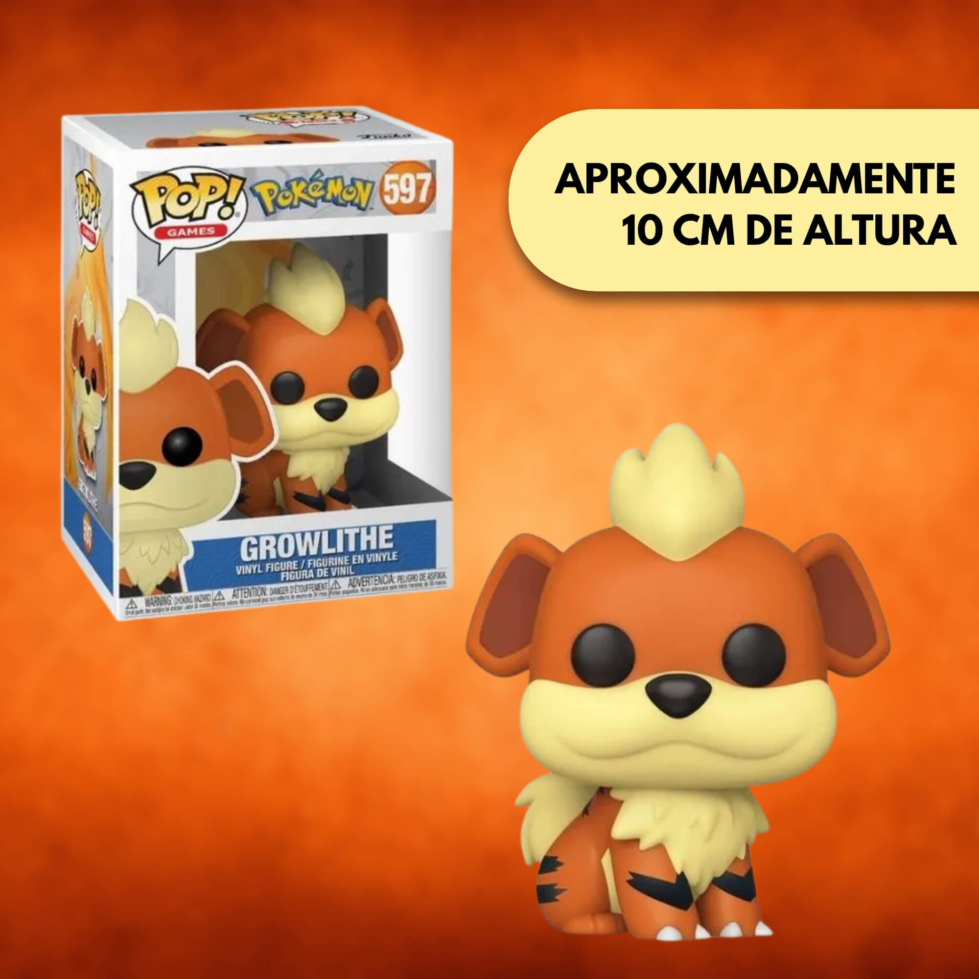 Boneco Colecionável Funko Pop! Pokemon - Growlithe Candide - 11587