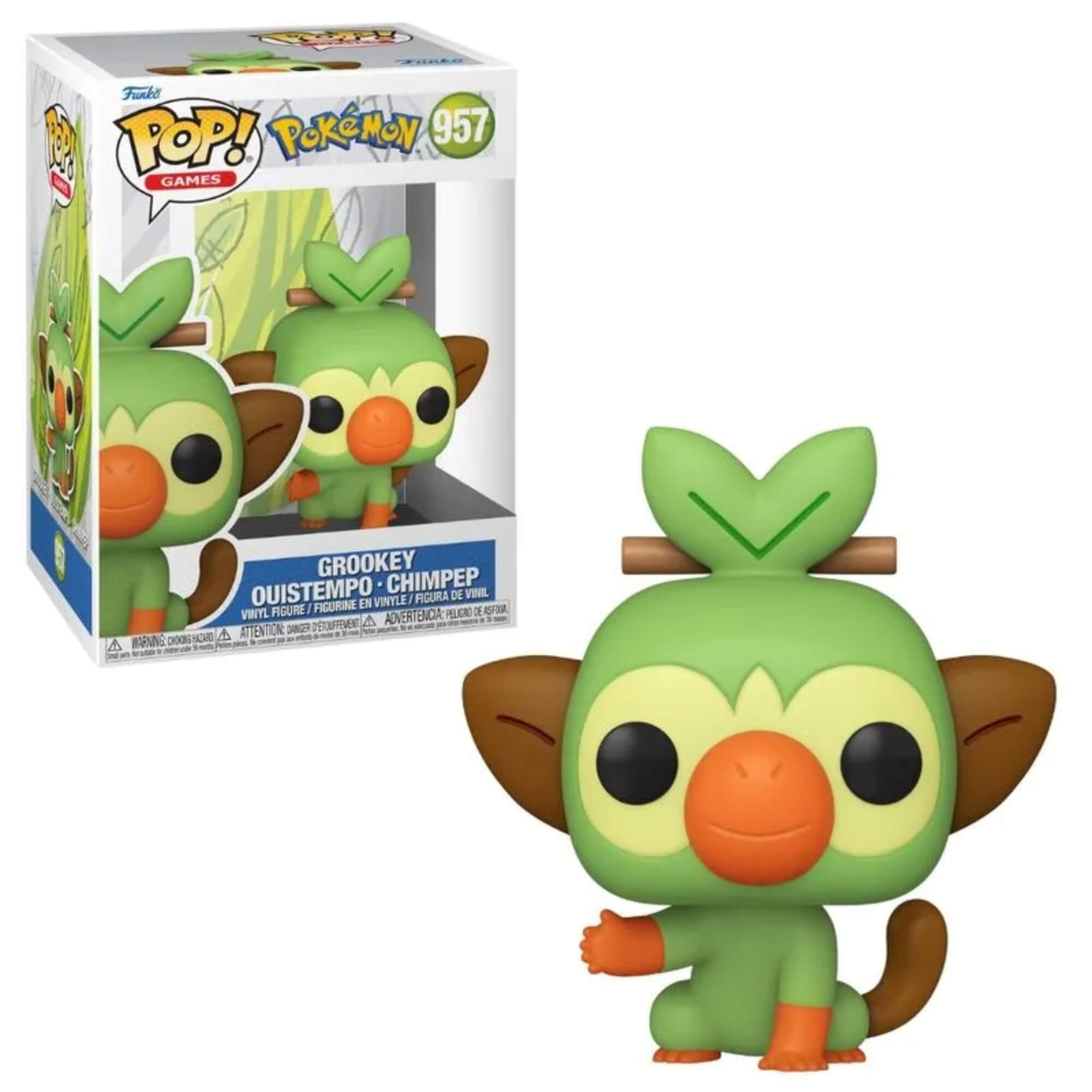 Boneco Funko Pop Pokémon Grookey Figura Colecionável Candide - 12121
