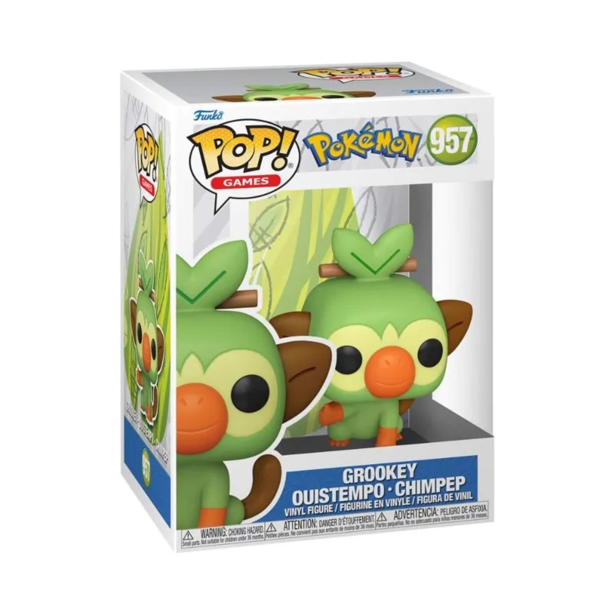 Boneco Funko Pop Pokémon Grookey Figura Colecionável Candide - 12121