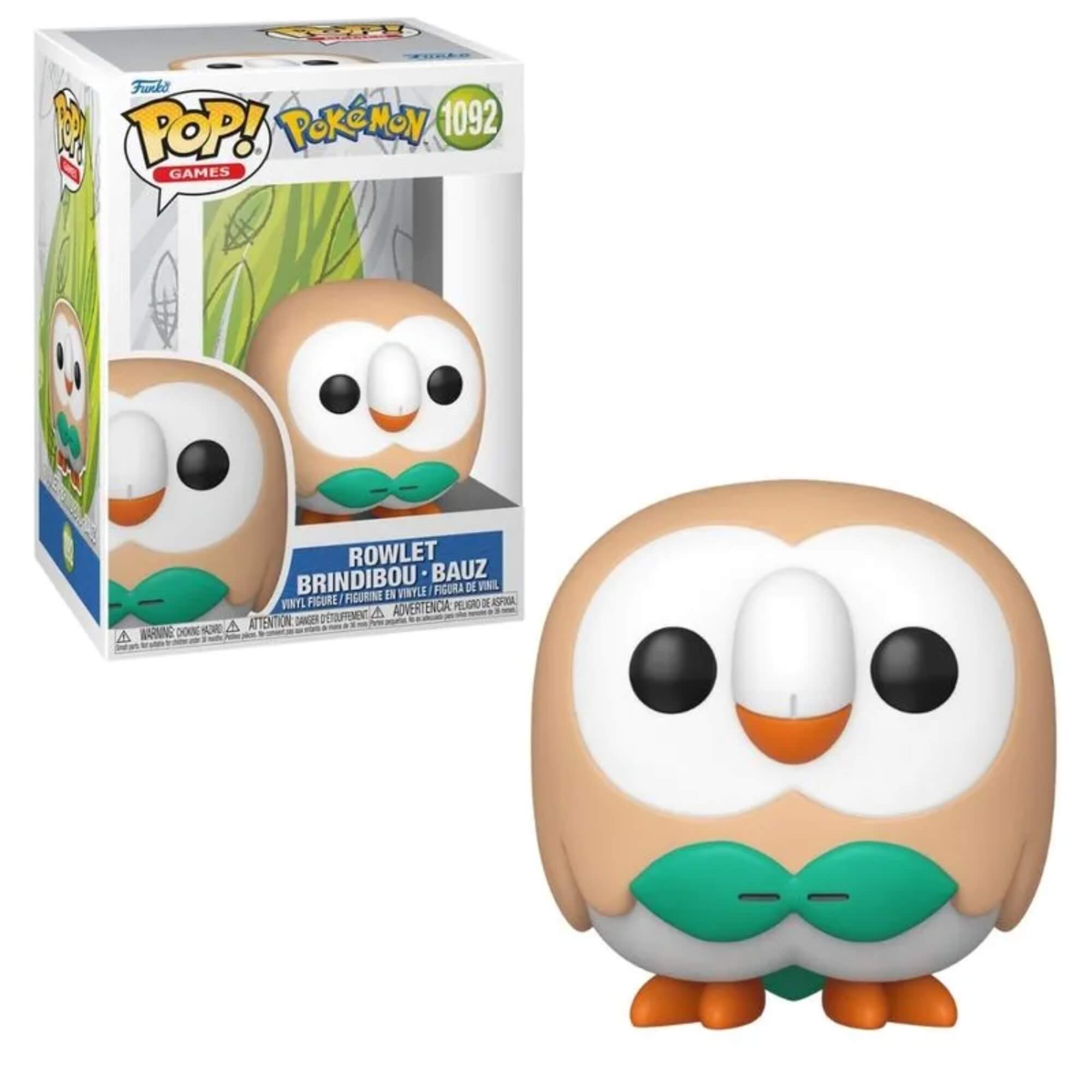 Boneco Funko Pop Pokémon Rowlet Figura Colecionável Candide - 12369
