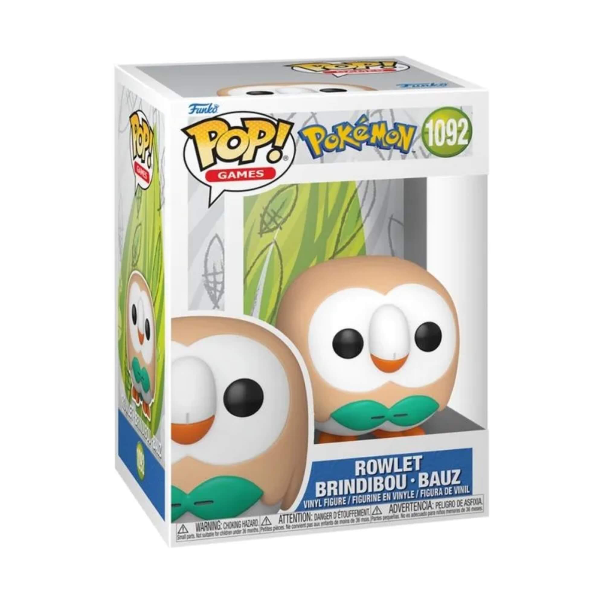 Boneco Funko Pop Pokémon Rowlet Figura Colecionável Candide - 12369