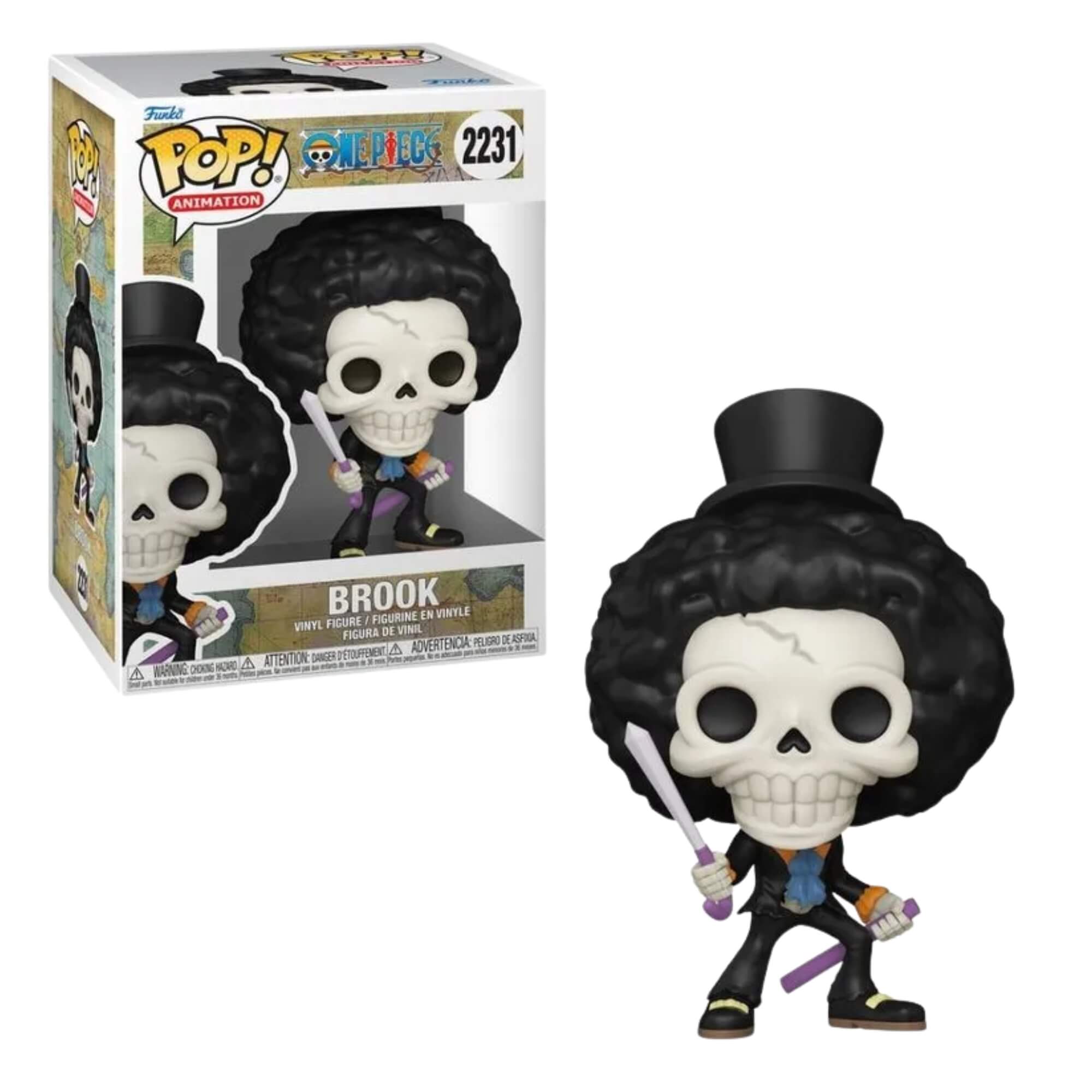 Boneco Funko Pop One Piece Brook Com Espadas Figura Colecionável - Candide 12872