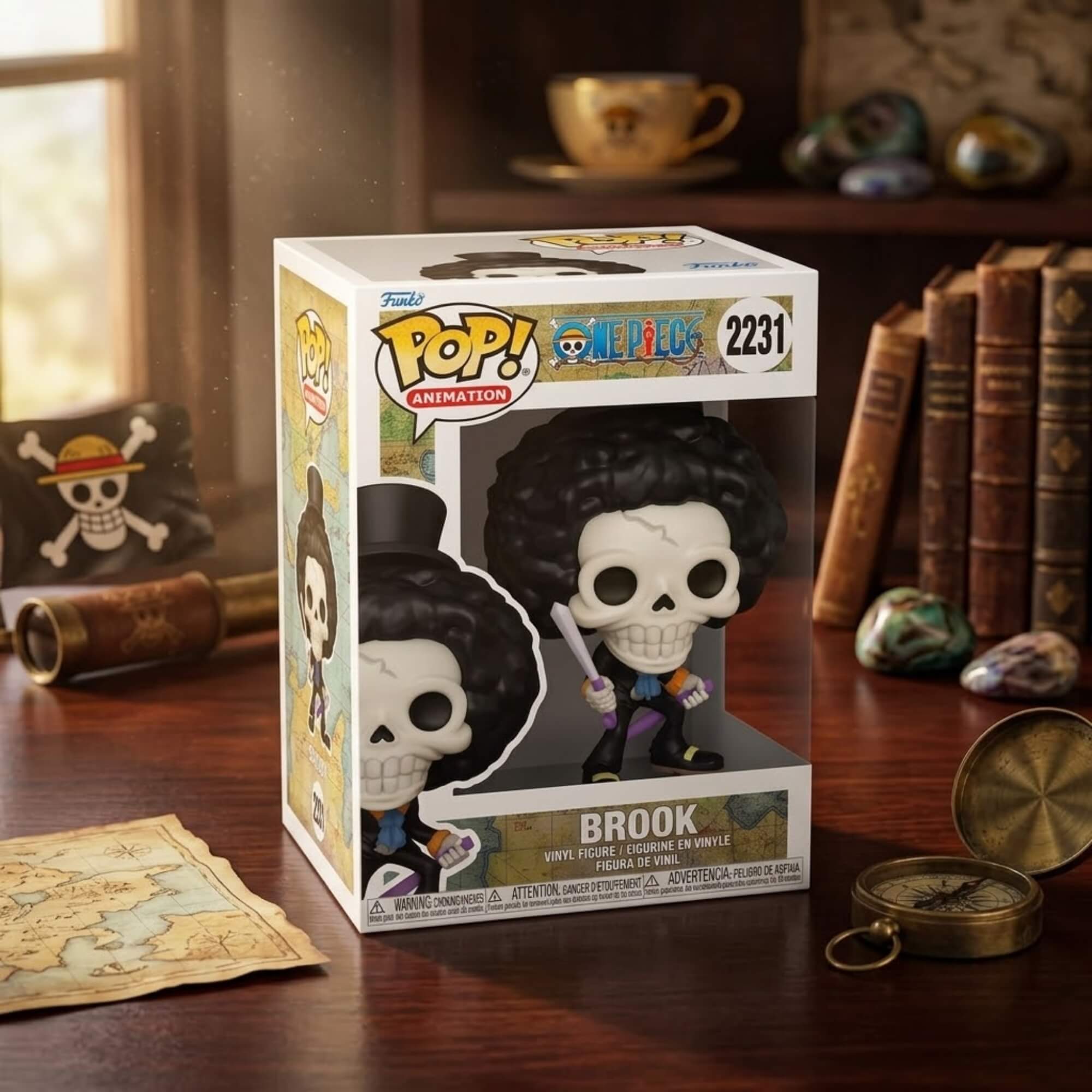 Boneco Funko Pop One Piece Brook Com Espadas Figura Colecionável - Candide 12872