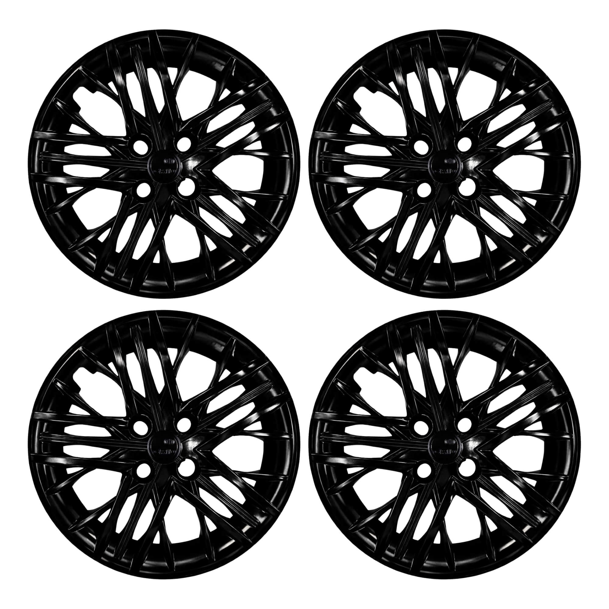 Calota Aro 15" cor Preto Brilho Modelo Cronos 2025/2026 Jogo c/ 4 Calotas Grid - 226CP-POB-E