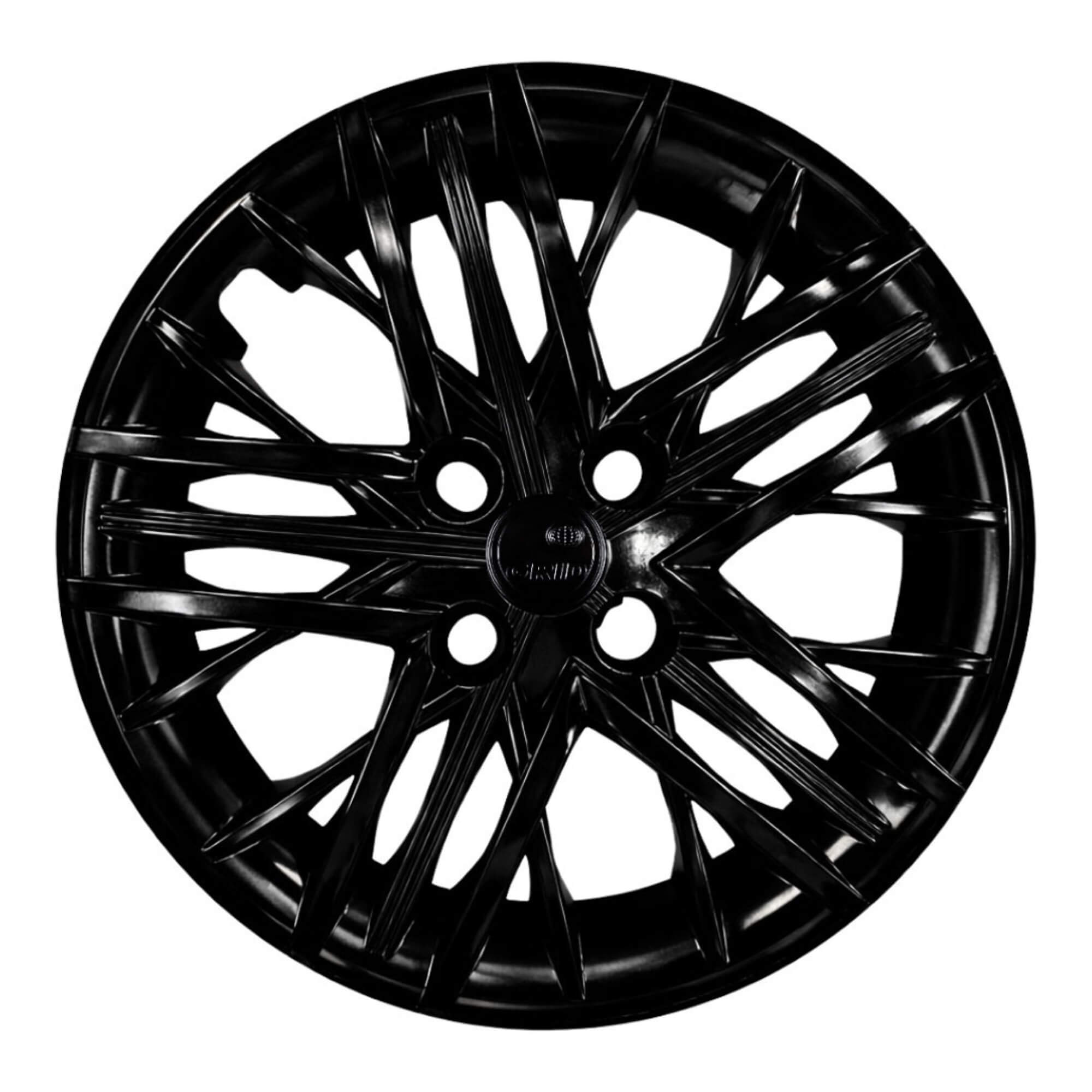 Calota Aro 15" cor Preto Brilho Modelo Cronos 2025/2026 Jogo c/ 4 Calotas Grid - 226CP-POB-E