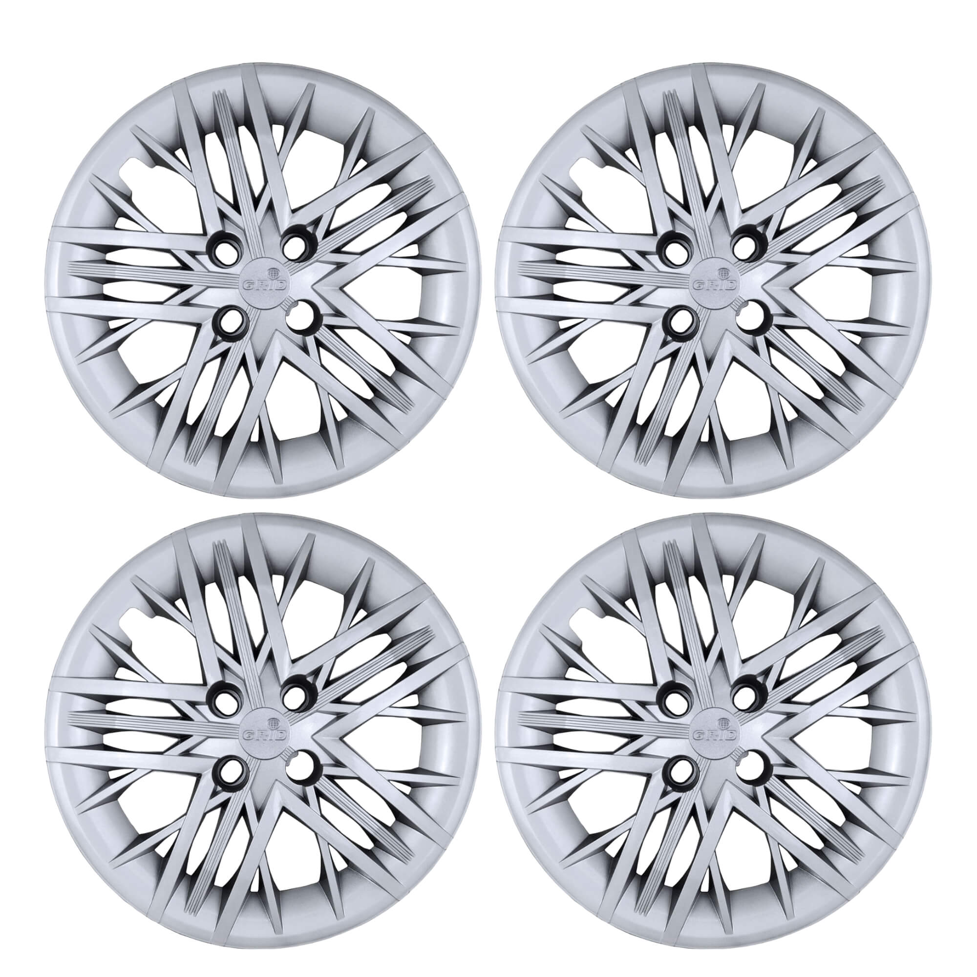 Calota Aro 15" cor Prata Modelo Cronos 2025/2026 Jogo c/ 4 Calotas Grid - 226CP-PTA-E