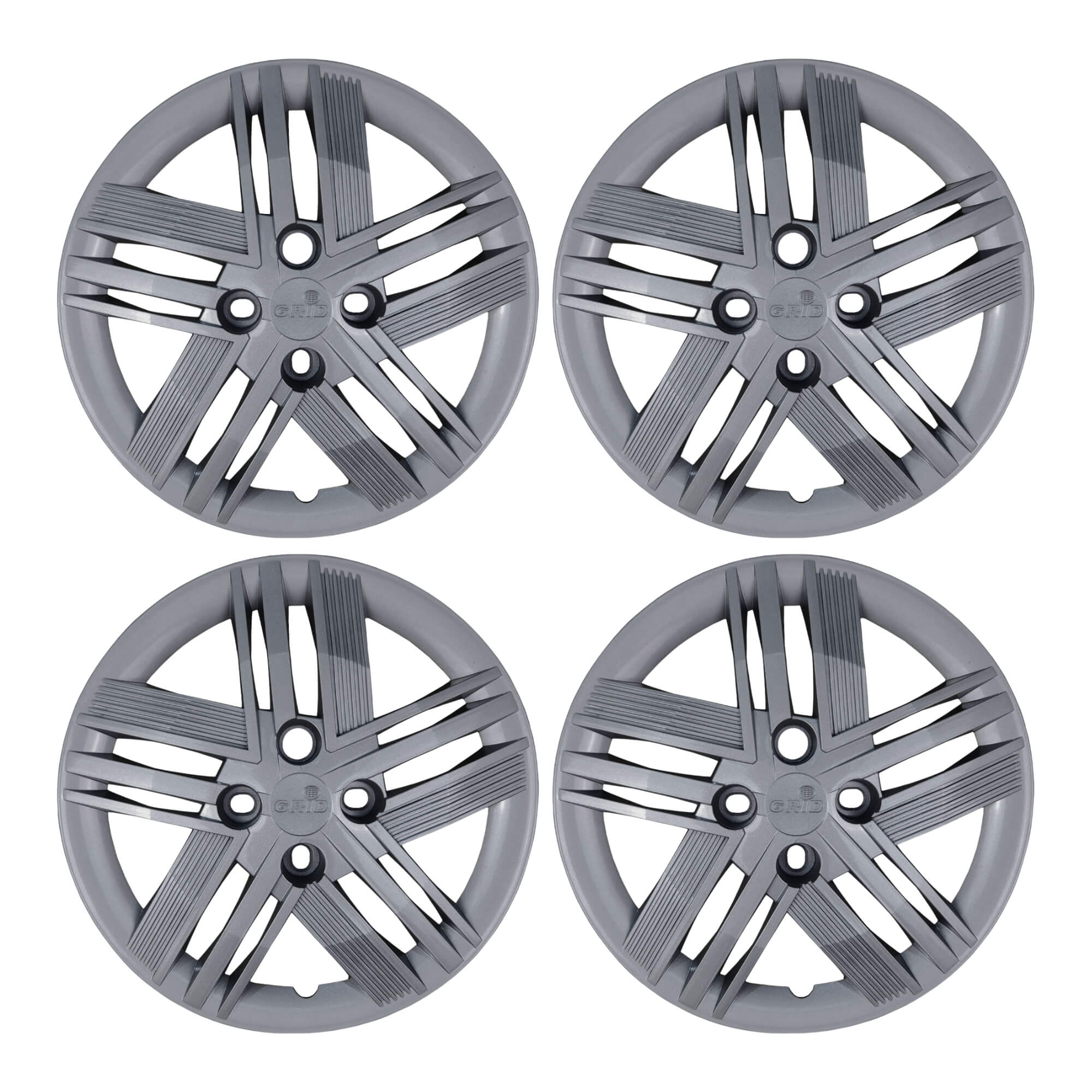 Calota Aro 14" Cor Grafite Modelo Mobi/Argo 2026 Jogo c/ 4 Calotas Grid - 232CB-GFT-E