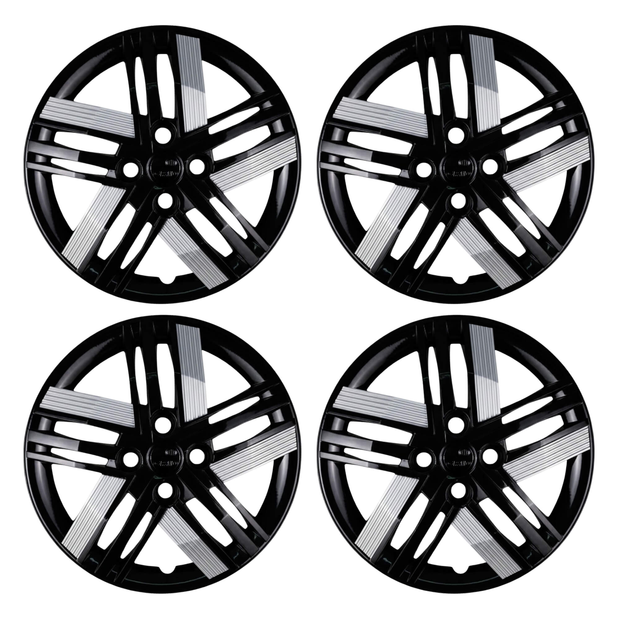Calota Aro 14" cor Preto/Prata Modelo Mobi/Argo 2026 Jogo c/ 4 Calotas Grid - 232CB-PBP-E