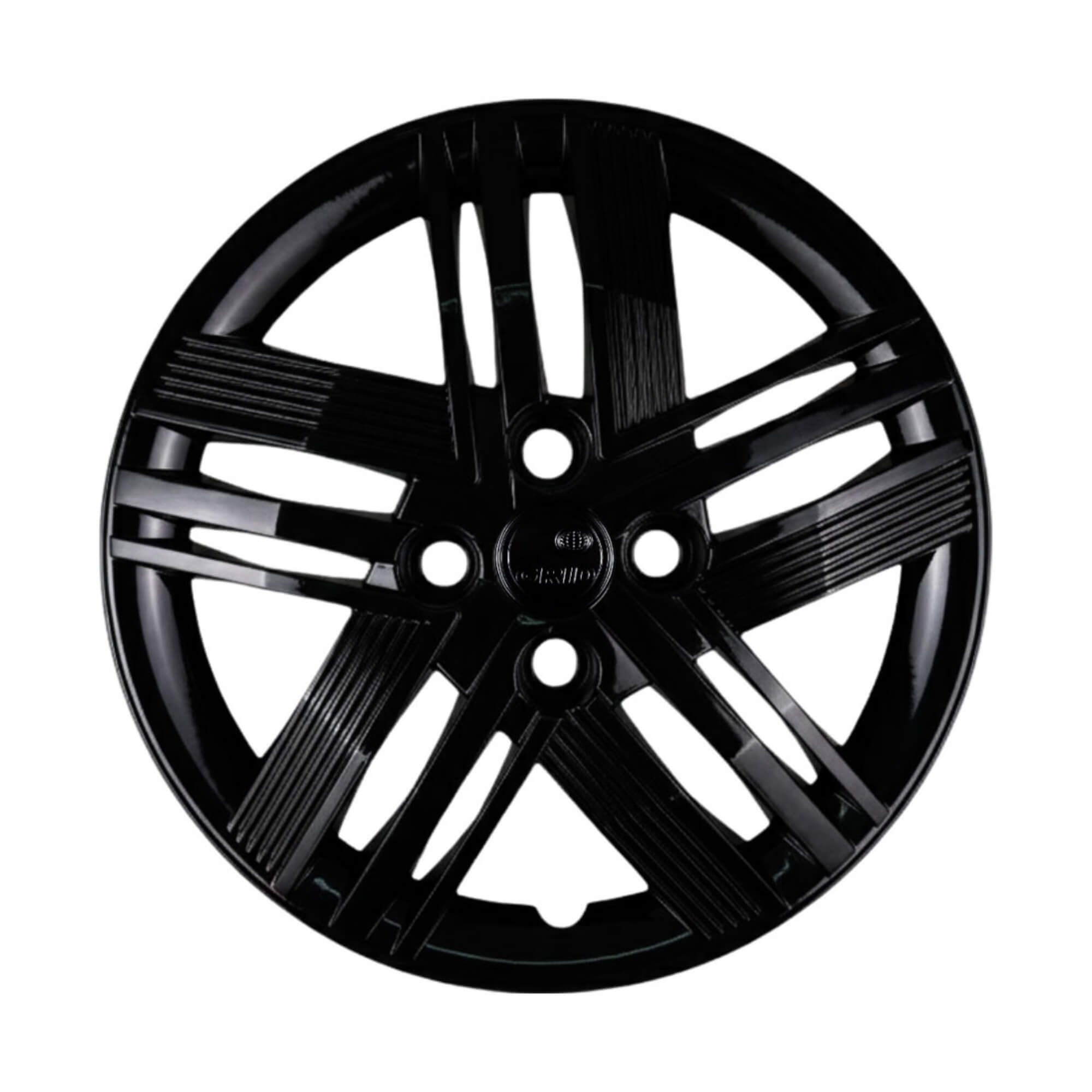 Calota Aro 14" cor Preto Brilho Modelo Mobi/Argo 2026 Jogo c/ 4 Calotas Grid - 232CB-POB-E
