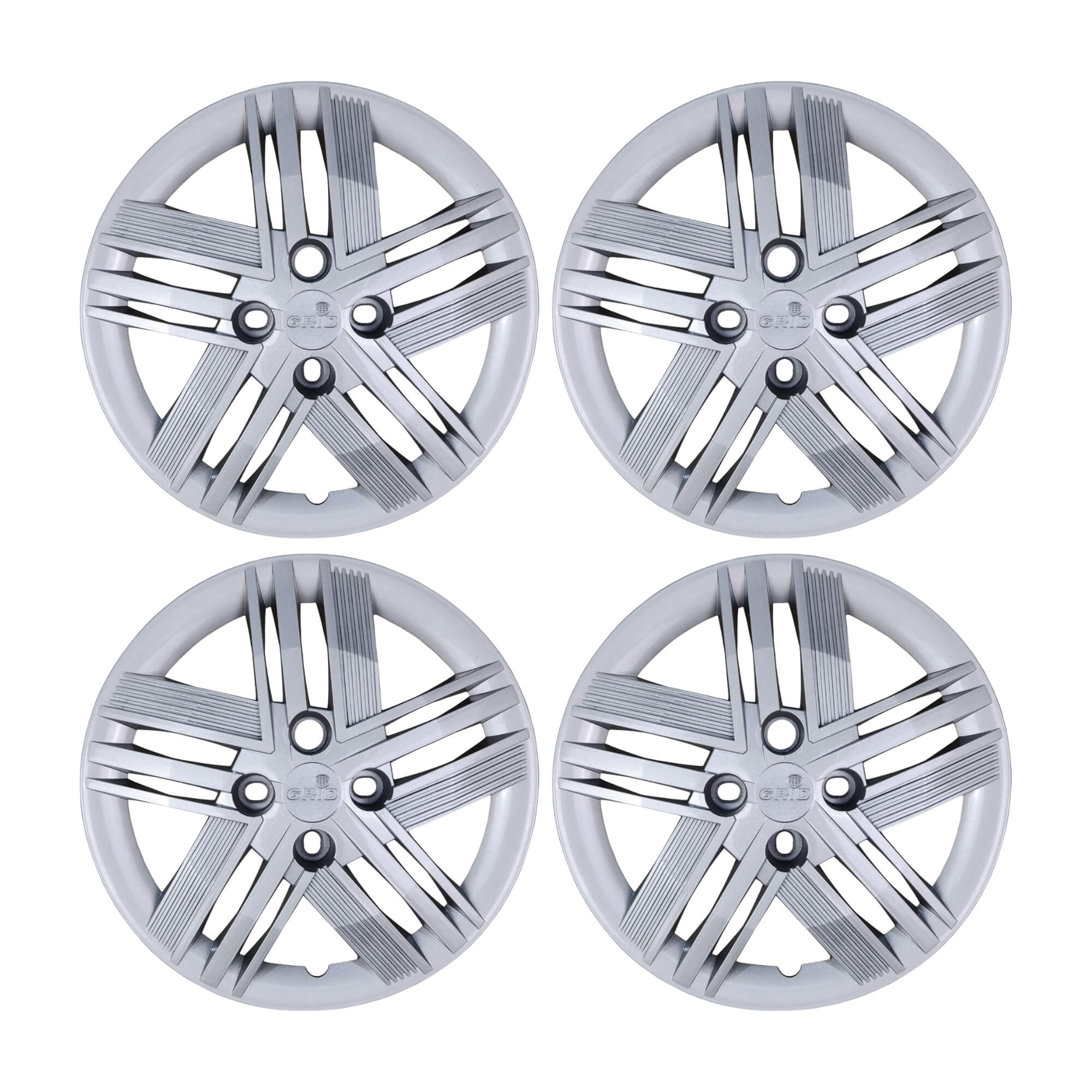 Calota Aro 14" cor Prata Modelo Mobi/Argo 2026 Jogo c/ 4 Calotas Grid - 232CB-PTA-E