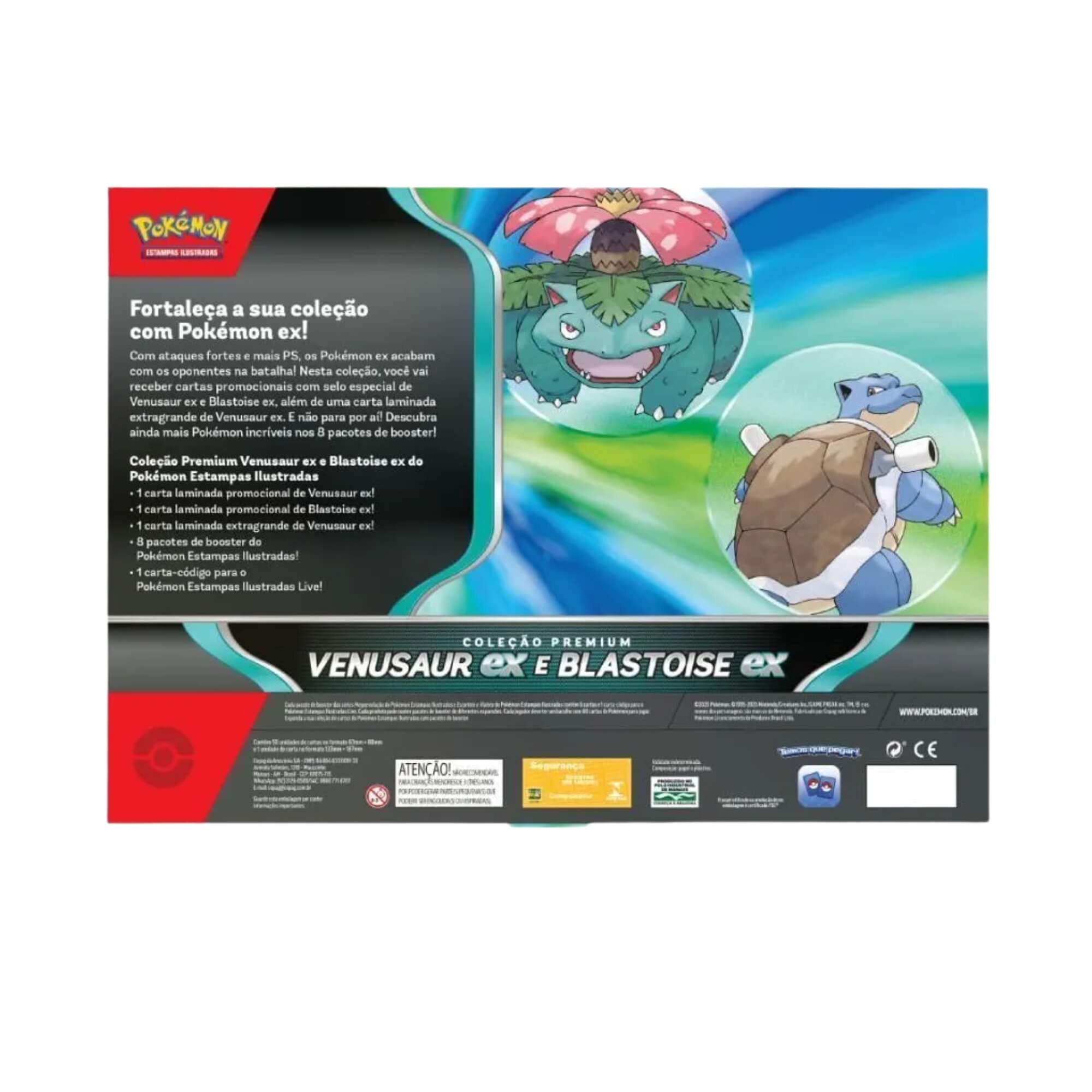 Box Pokemon Coleção Premium Venusaur Ex e Blastoise Ex Copag - 36062