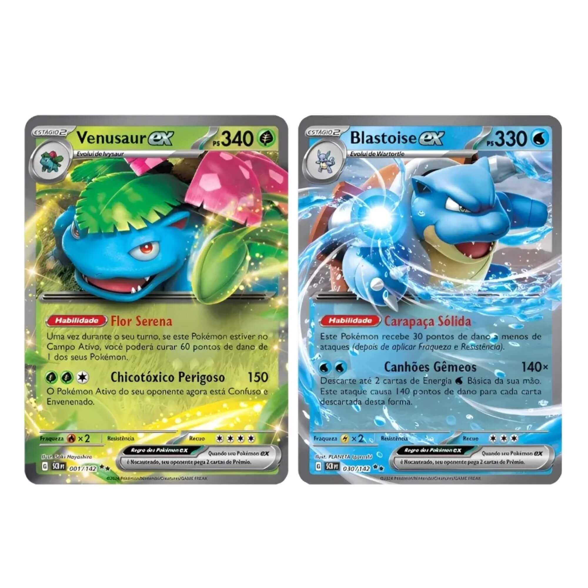 Box Pokemon Coleção Premium Venusaur Ex e Blastoise Ex Copag - 36062