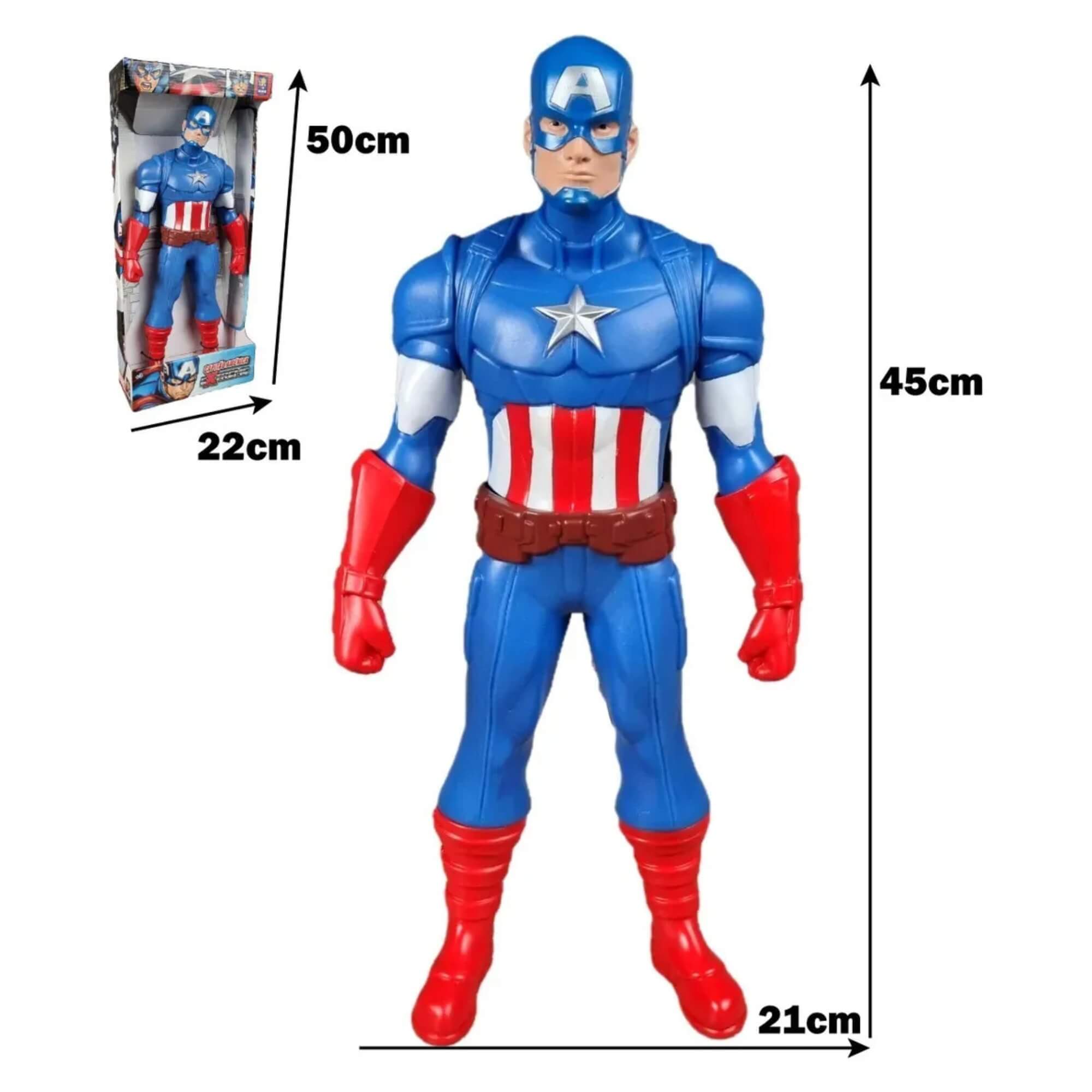 Boneco Capitão América Extreme Marvel 45cm Mimo Toys - 1132