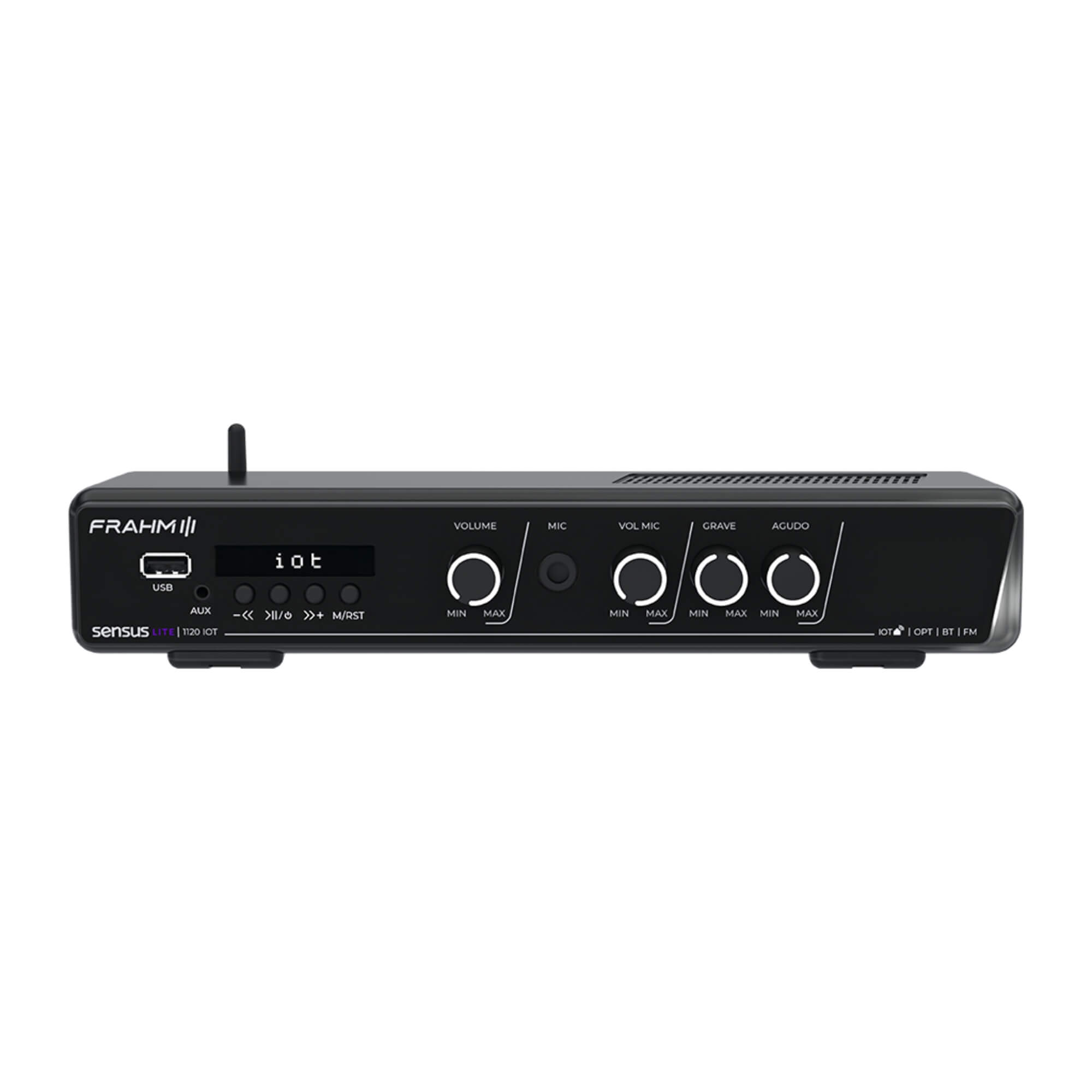 Amplificador Sensus Lite 1120 IOT 120W Wi-Fi Bluetooth USB FM Classe D Frahm - 32798
