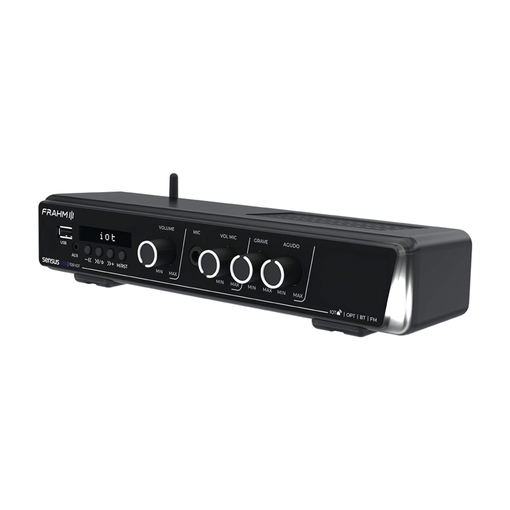 Amplificador Sensus Lite 1120 IOT 120W Wi-Fi Bluetooth USB FM Classe D Frahm - 32798
