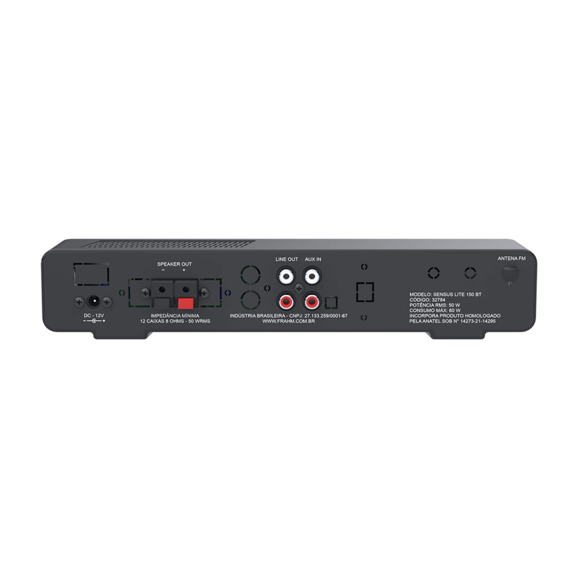Amplificador Sensus Lite 150 BT 50W Bluetooth USB FM Bivolt Frahm - 32784