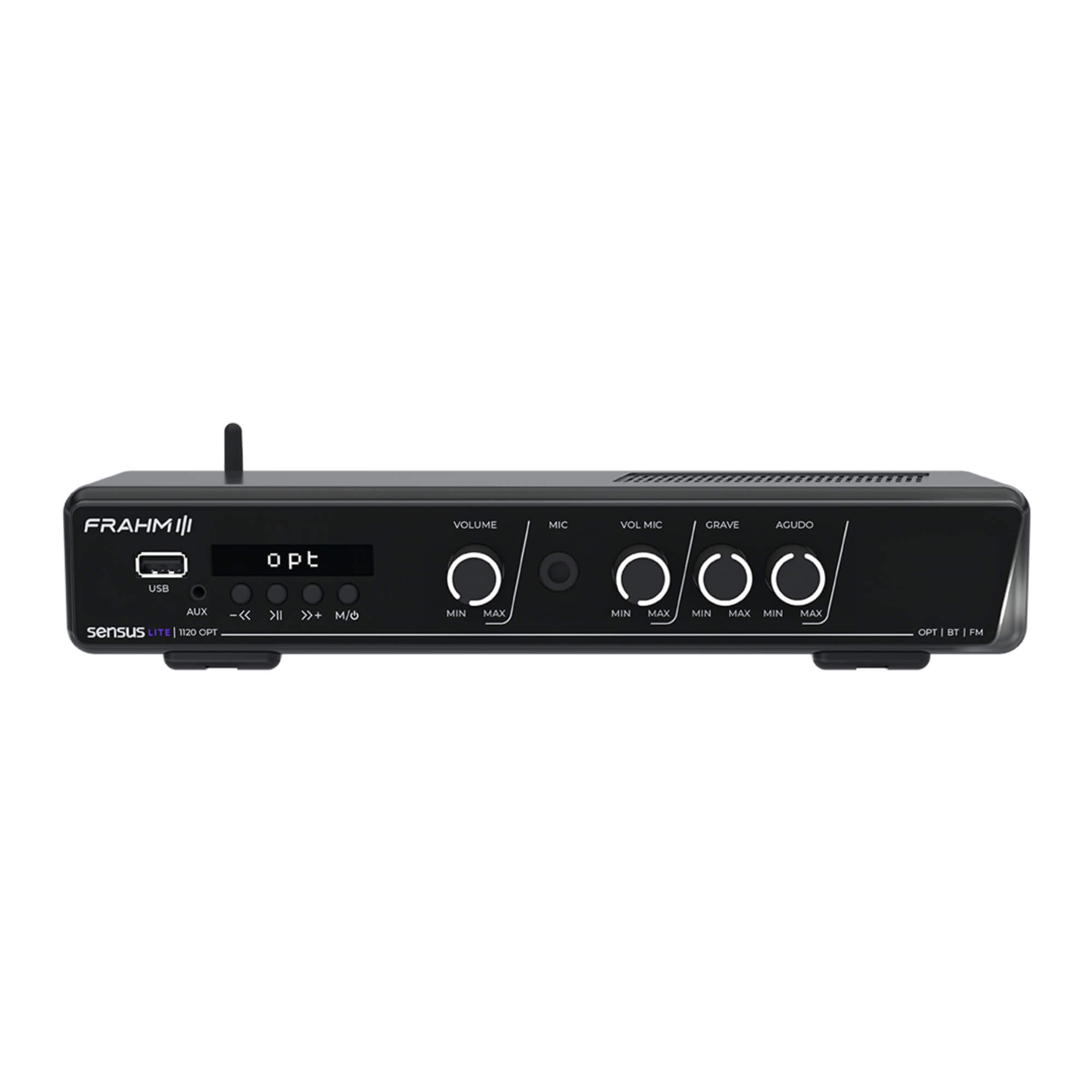 Amplificador Sensus Lite 1120 OPT 120W Bluetooth USB FM Óptico Bivolt Frahm - 32787