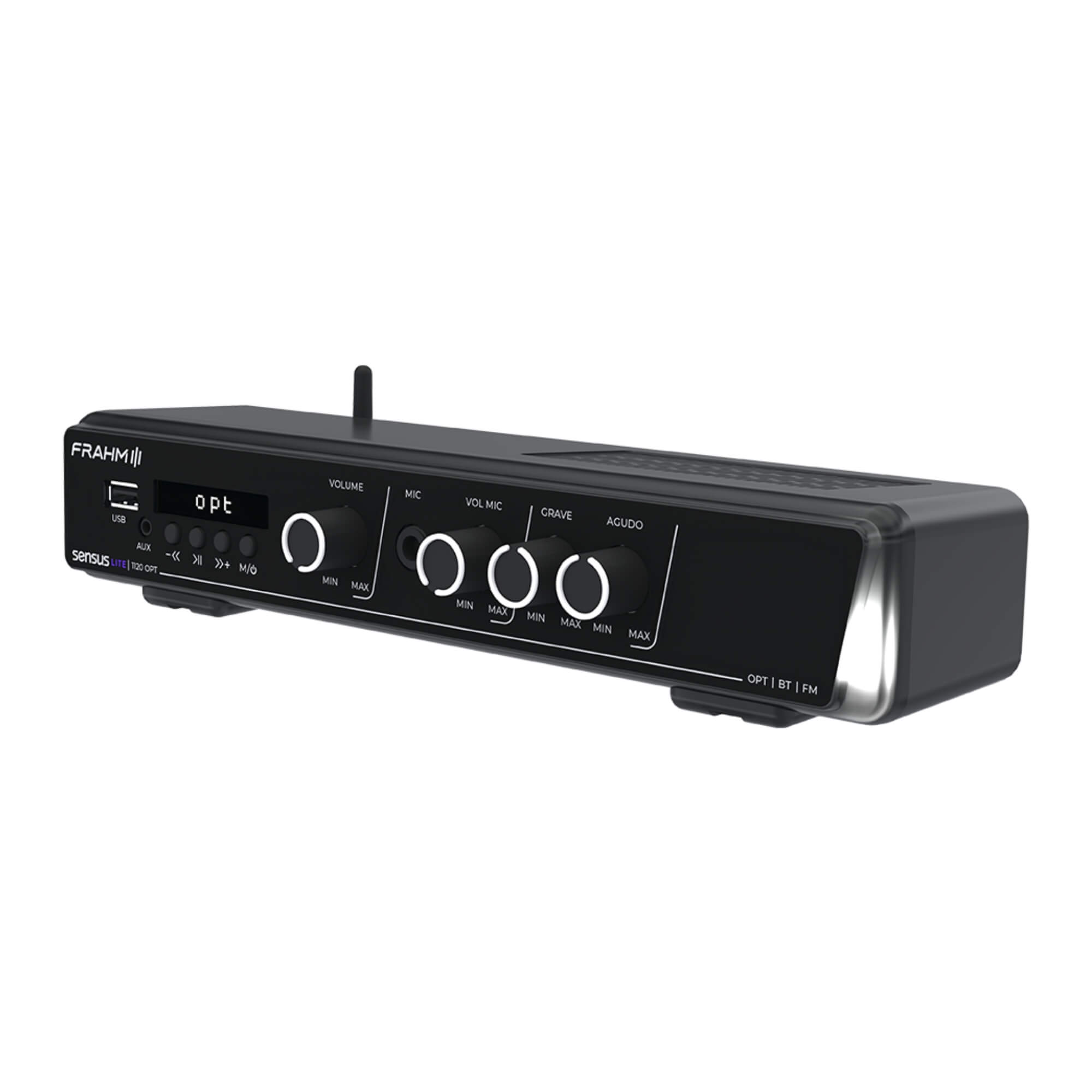 Amplificador Sensus Lite 1120 OPT 120W Bluetooth USB FM Óptico Bivolt Frahm - 32787