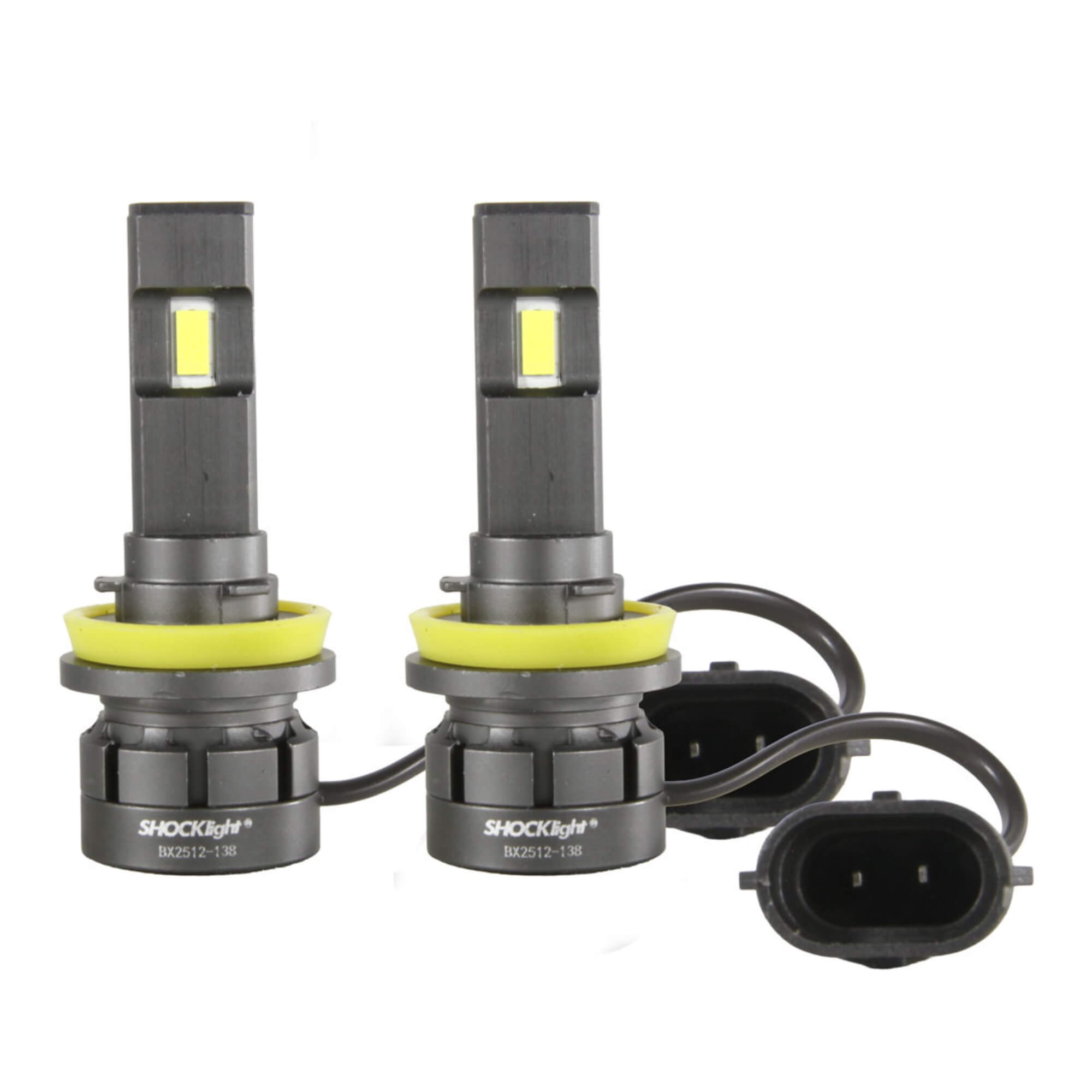 Par de Lâmpadas Led S14 Ultra Nano H11 6000K 5000 Lumens 12V Shocklight - SLL-140011U