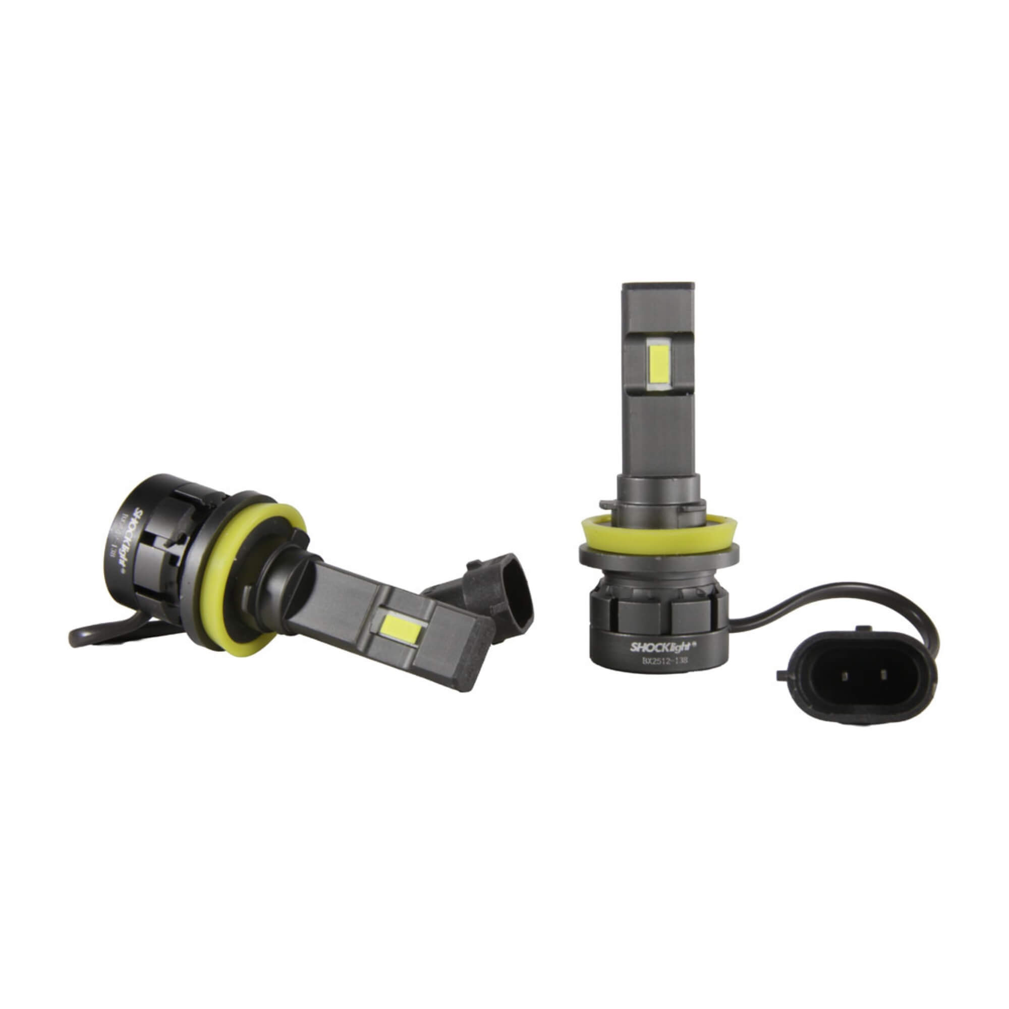 Par de Lâmpadas Led S14 Ultra Nano H11 6000K 5000 Lumens 12V Shocklight - SLL-140011U