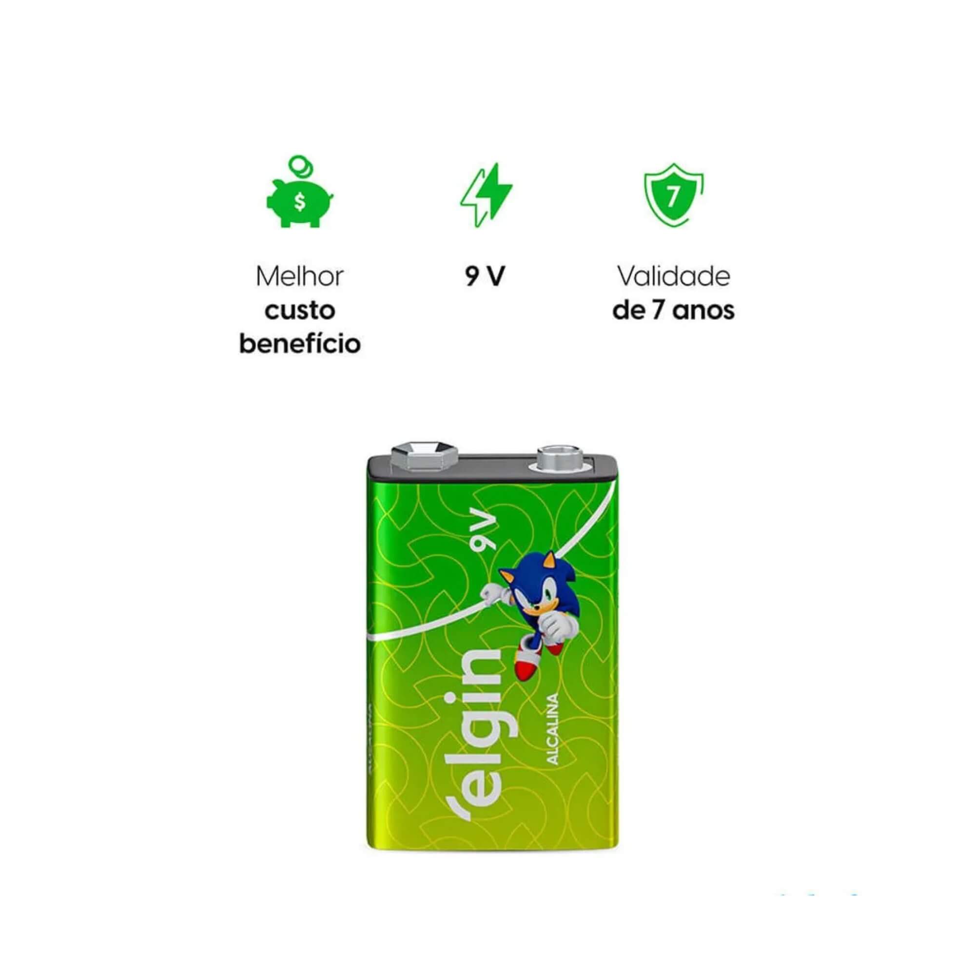 COMP Kit 5 Baterias Alcalina 9V Elgin - 000000082158