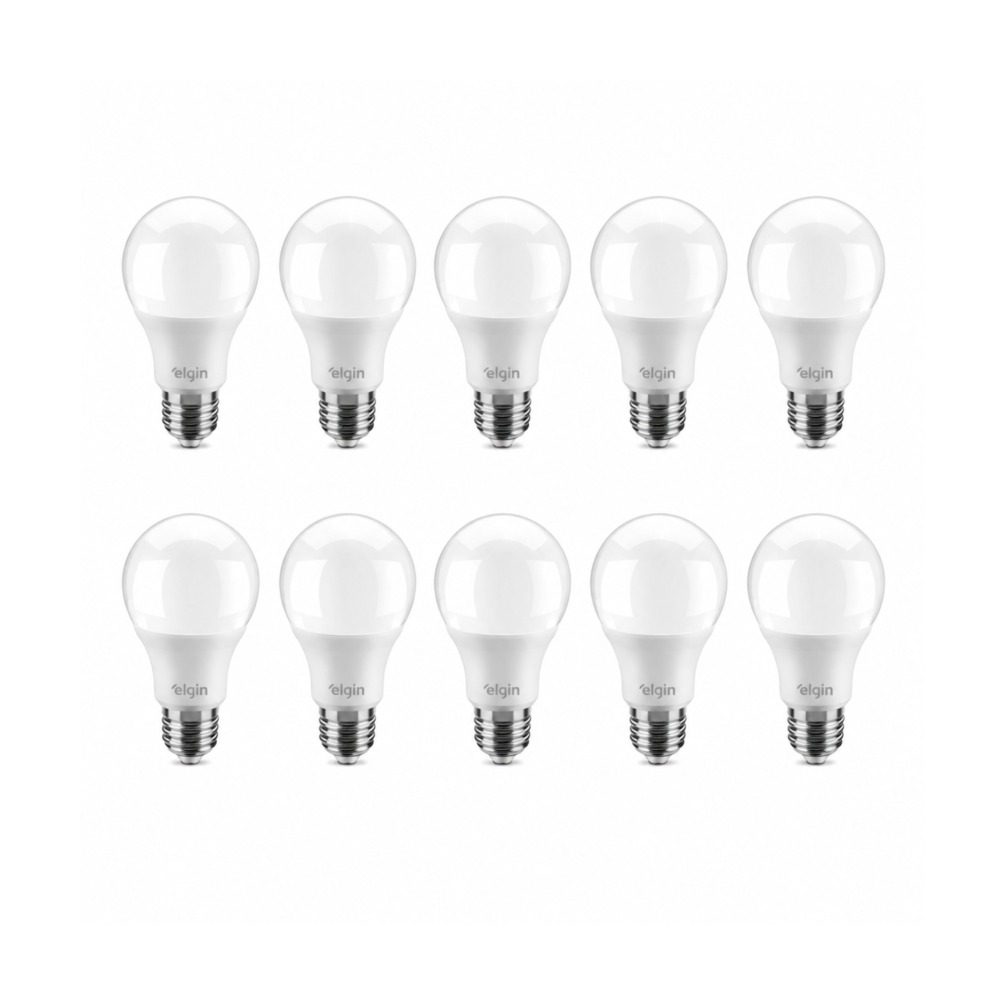COMP Kit 10 Lâmpadas Bulbo Led 9W Bivolt 3000K Elgin - 48BLED2M09YU