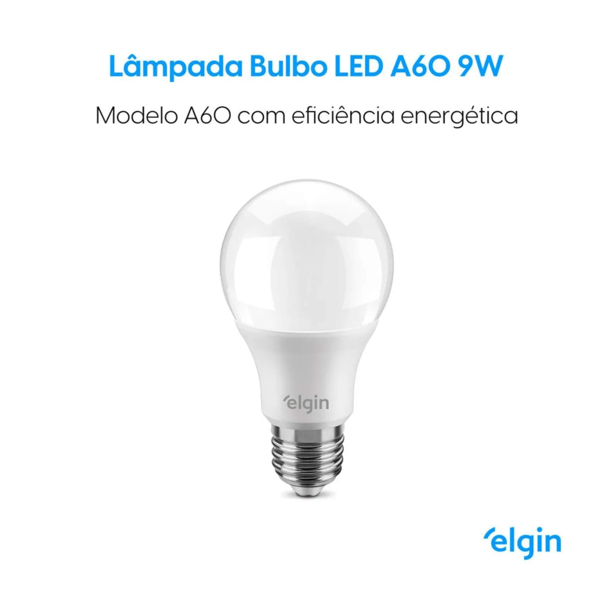 COMP Kit 10 Lâmpadas Bulbo Led 9W Bivolt 3000K Elgin - 48BLED2M09YU
