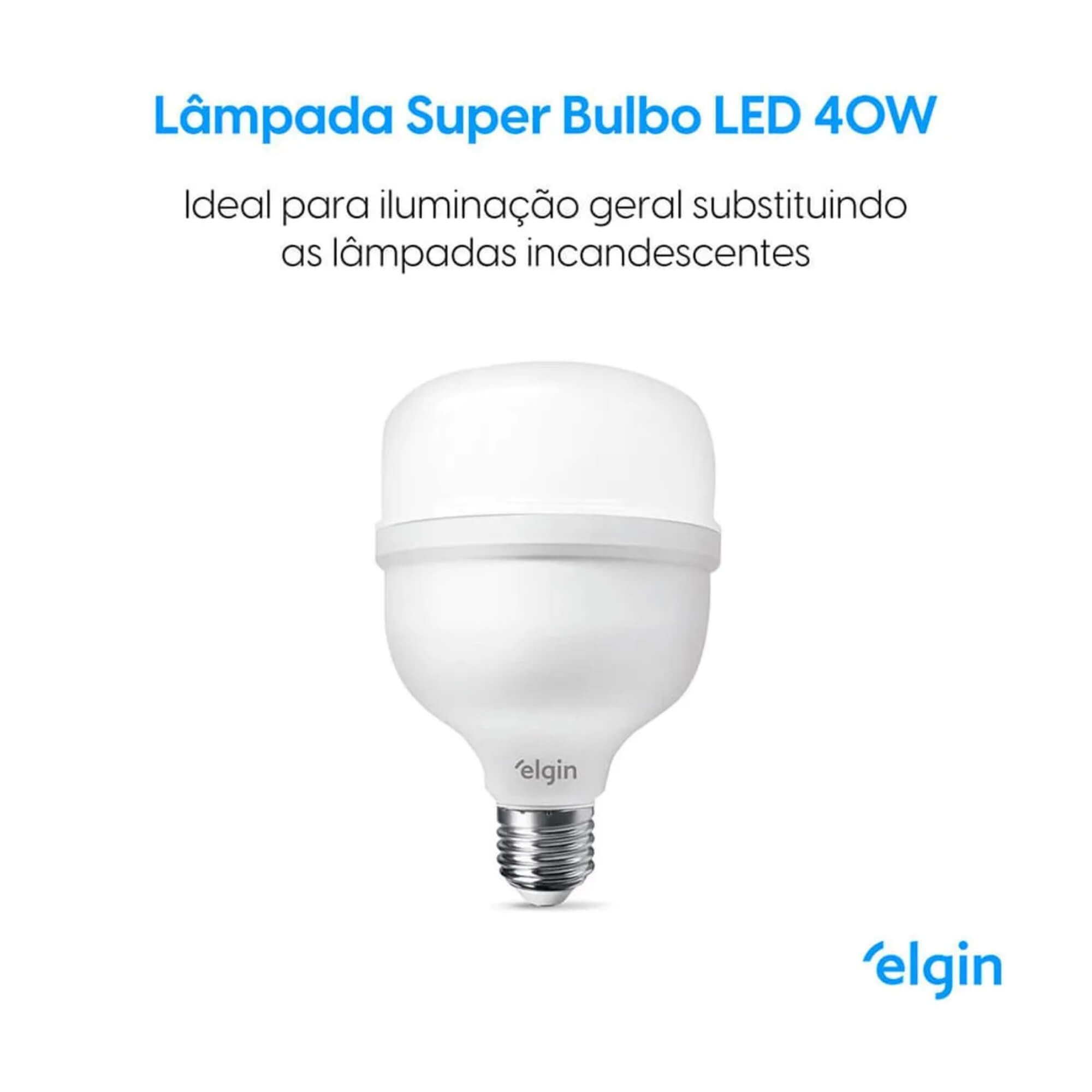 COMP Kit 5 Lâmpadas LED Super Bulbo 20W 6.500K Bivolt Elgin - 48LSB20FLD00