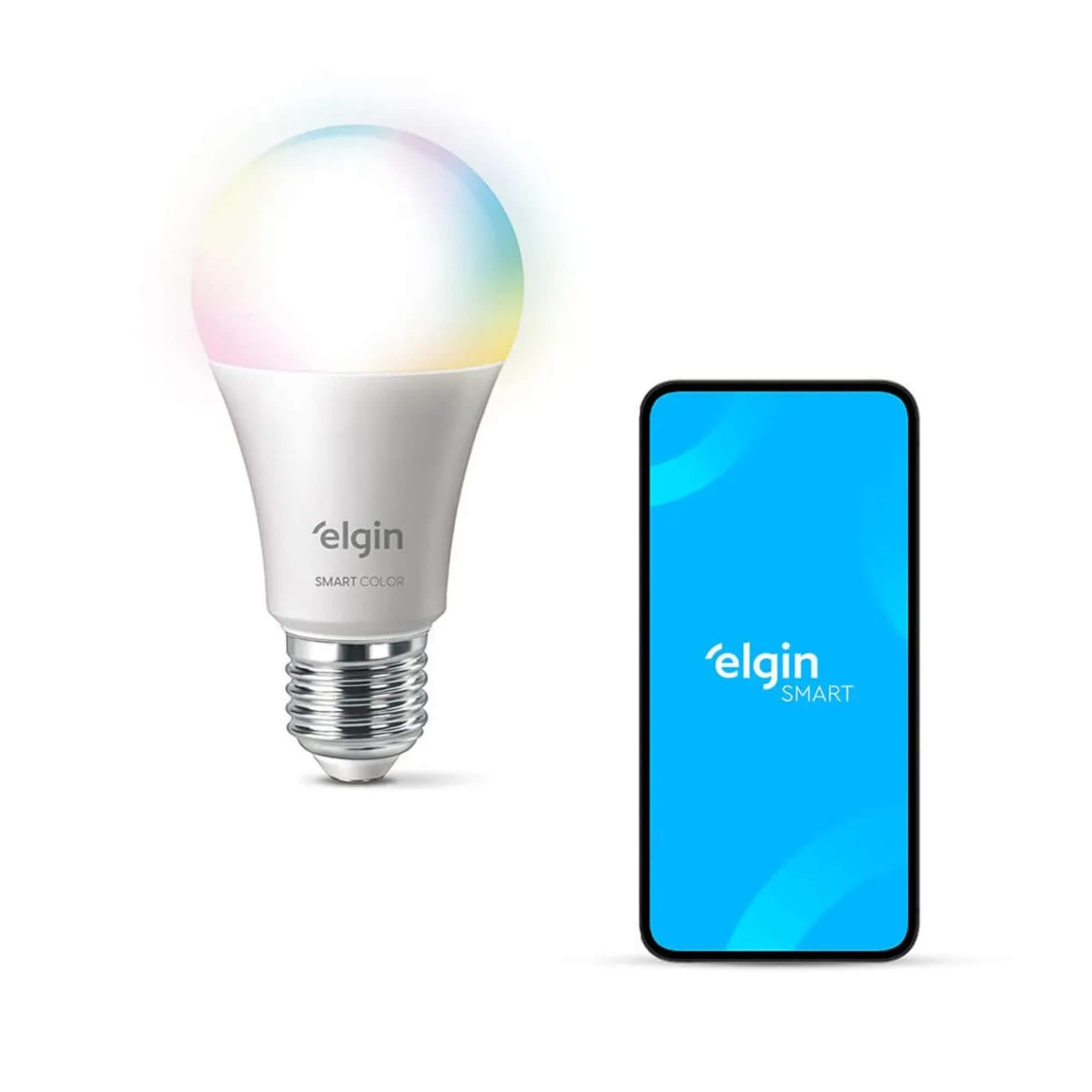 COMP Kit 2 Lâmpadas Smart Led A60 10W Compatível com Alexa e Google Home Bivolt Elgin - 48BLEDWIFI00