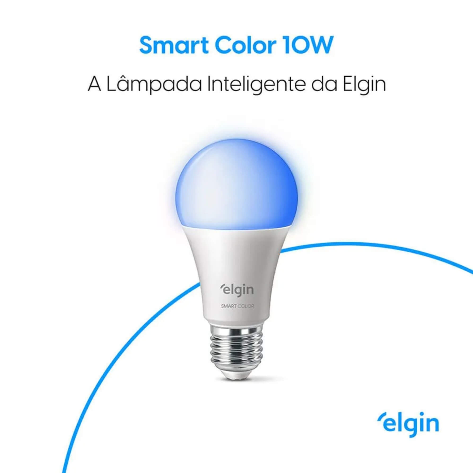 COMP Kit 2 Lâmpadas Smart Led A60 10W Compatível com Alexa e Google Home Bivolt Elgin - 48BLEDWIFI00