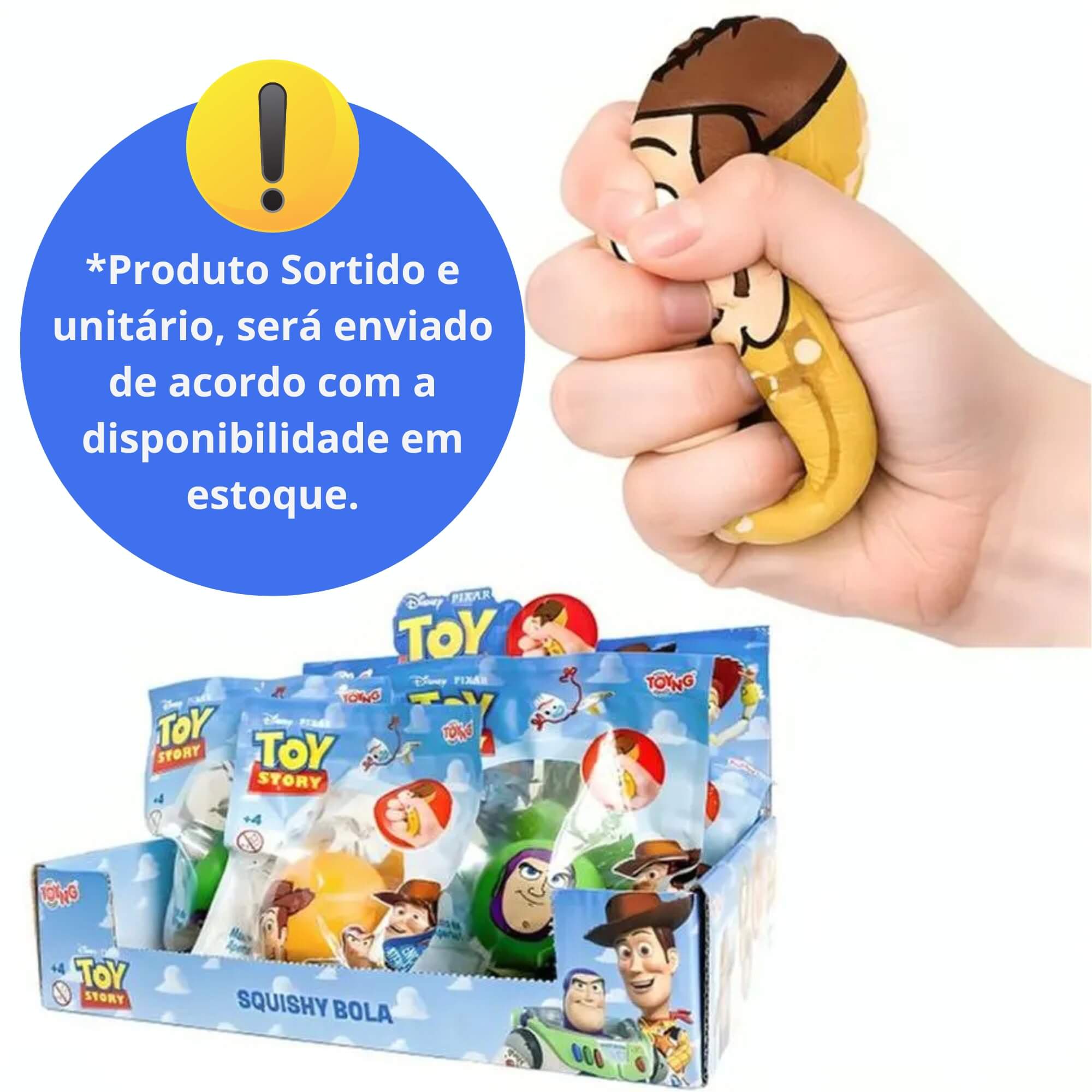 Bola Squishy Toy Story Sortida e Unitária Toyng - 059454
