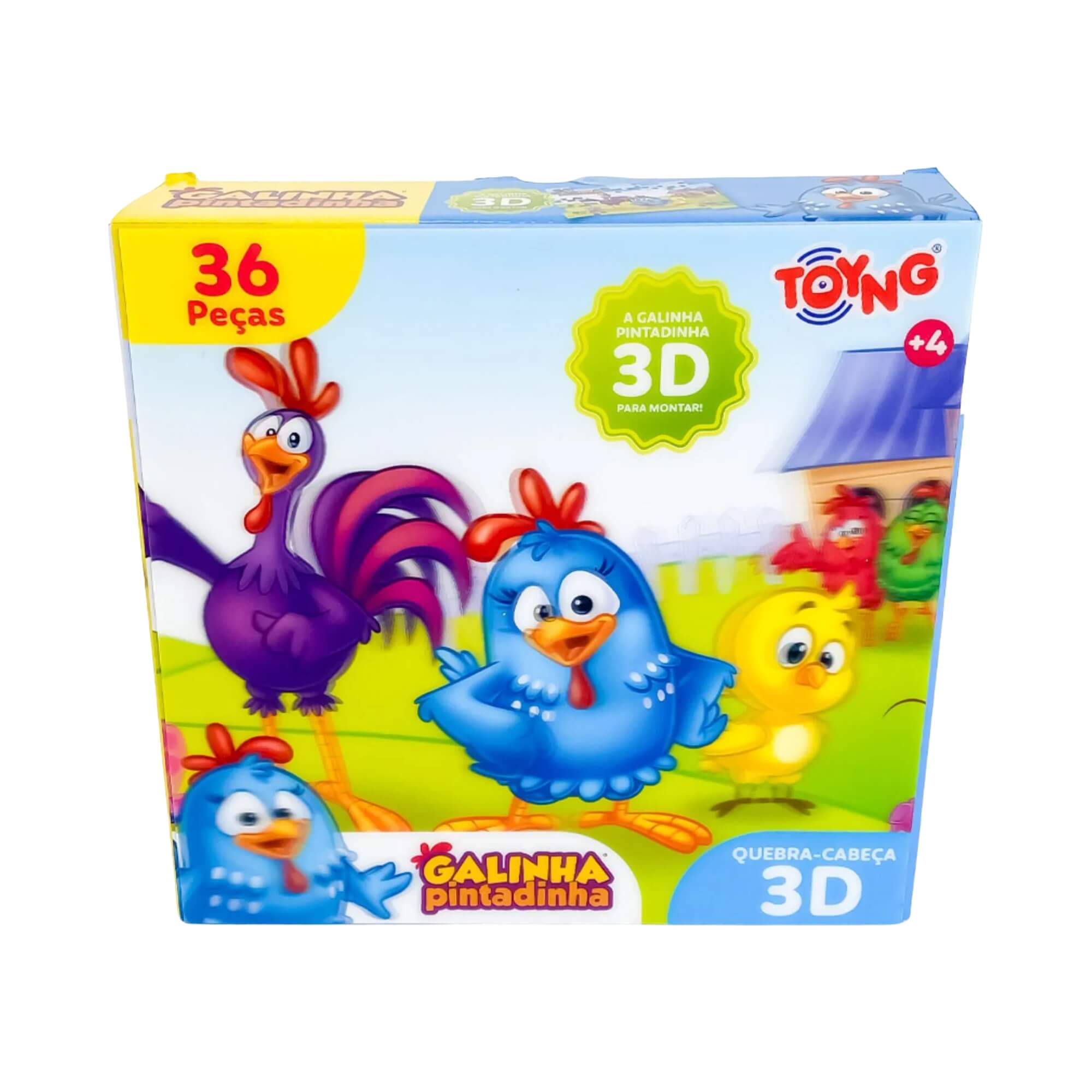 Quebra-Cabeça 3D Lenticular Galinha Pintadinha c/ 36 Peças Toyng - 065471