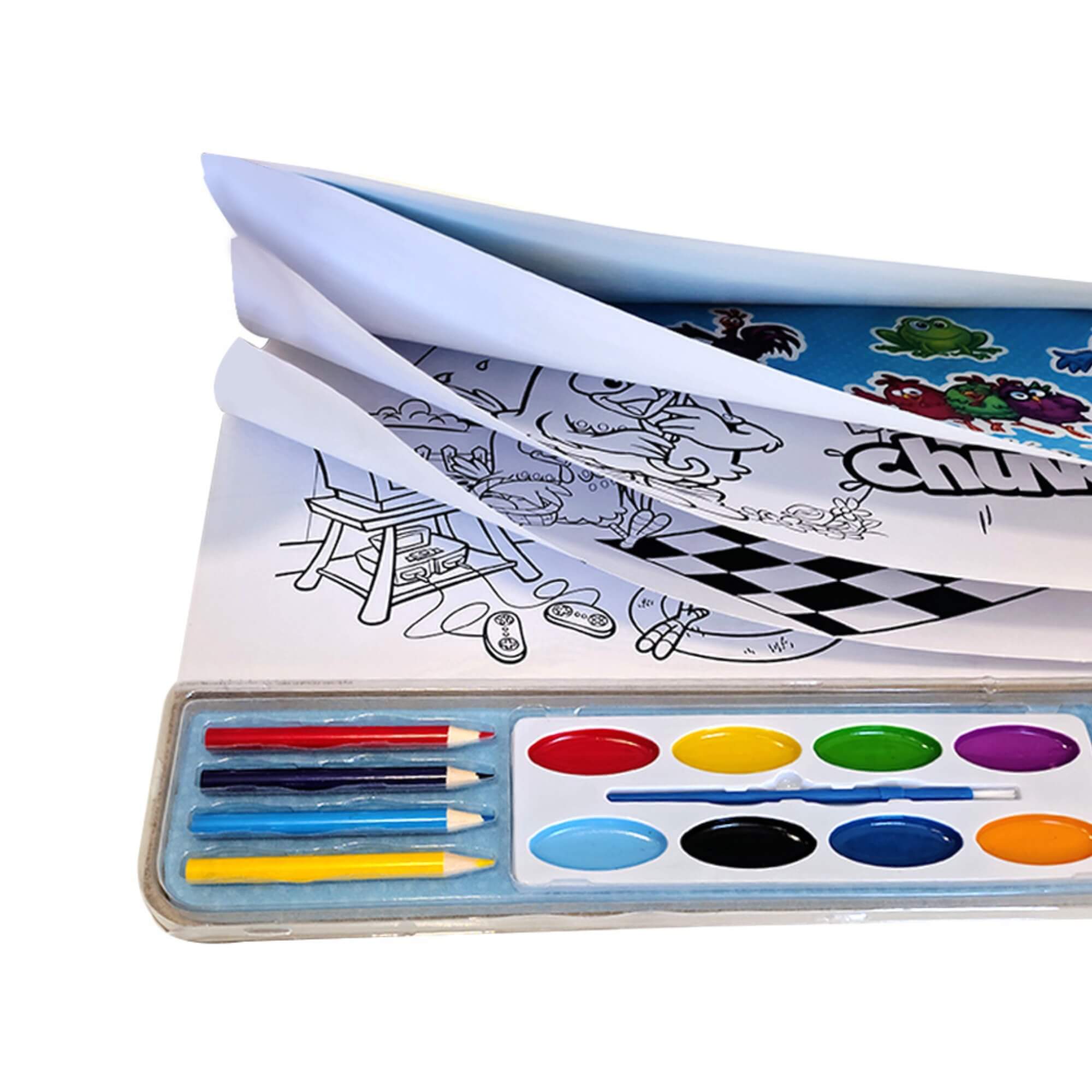 Kit de Pintura Galinha Pintadinha c/ Aquarela, Lápis de Cor, Adesivos e Canetinhas Toyng - 065526