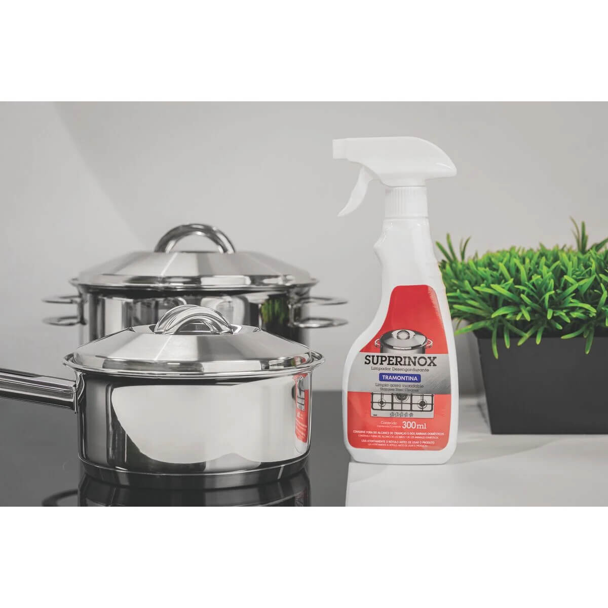 COMP Kit para Polir e Remover Manchas em Aço Inox Spray + Pasta