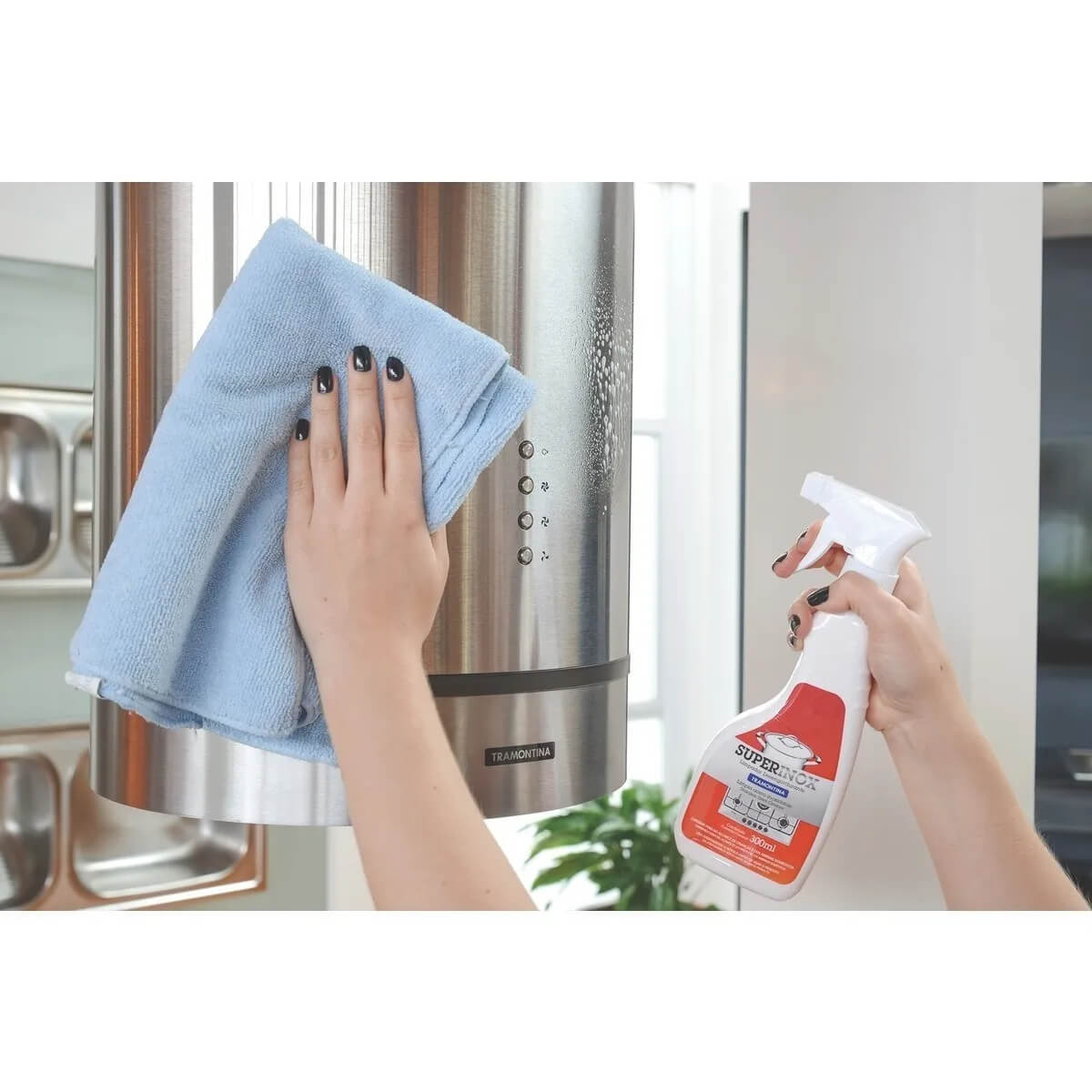 COMP Kit para Polir e Remover Manchas em Aço Inox Spray + Pasta