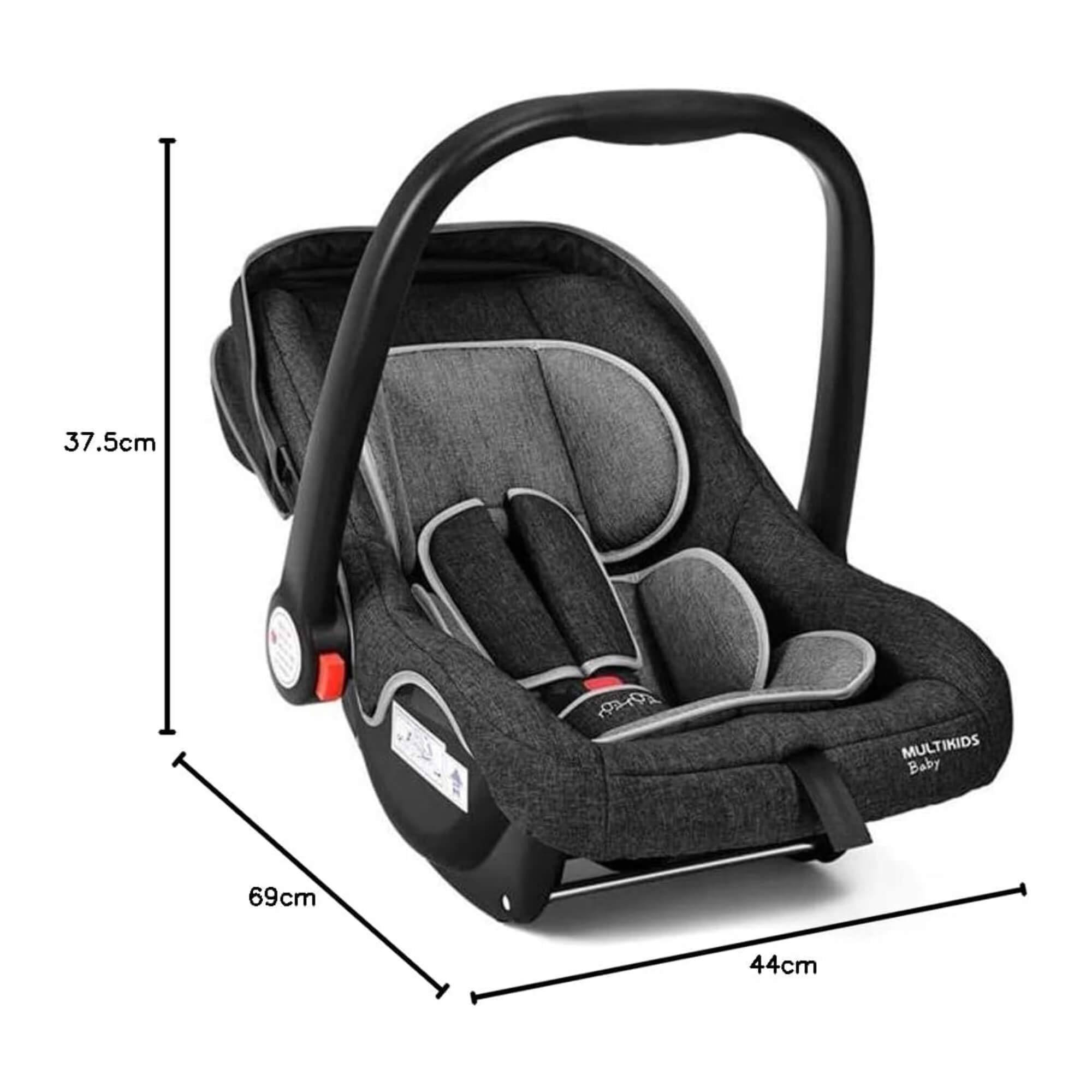 Bebê Conforto Rest Retrátil Preto e Cinza 0-13Kg Multikids - BB406