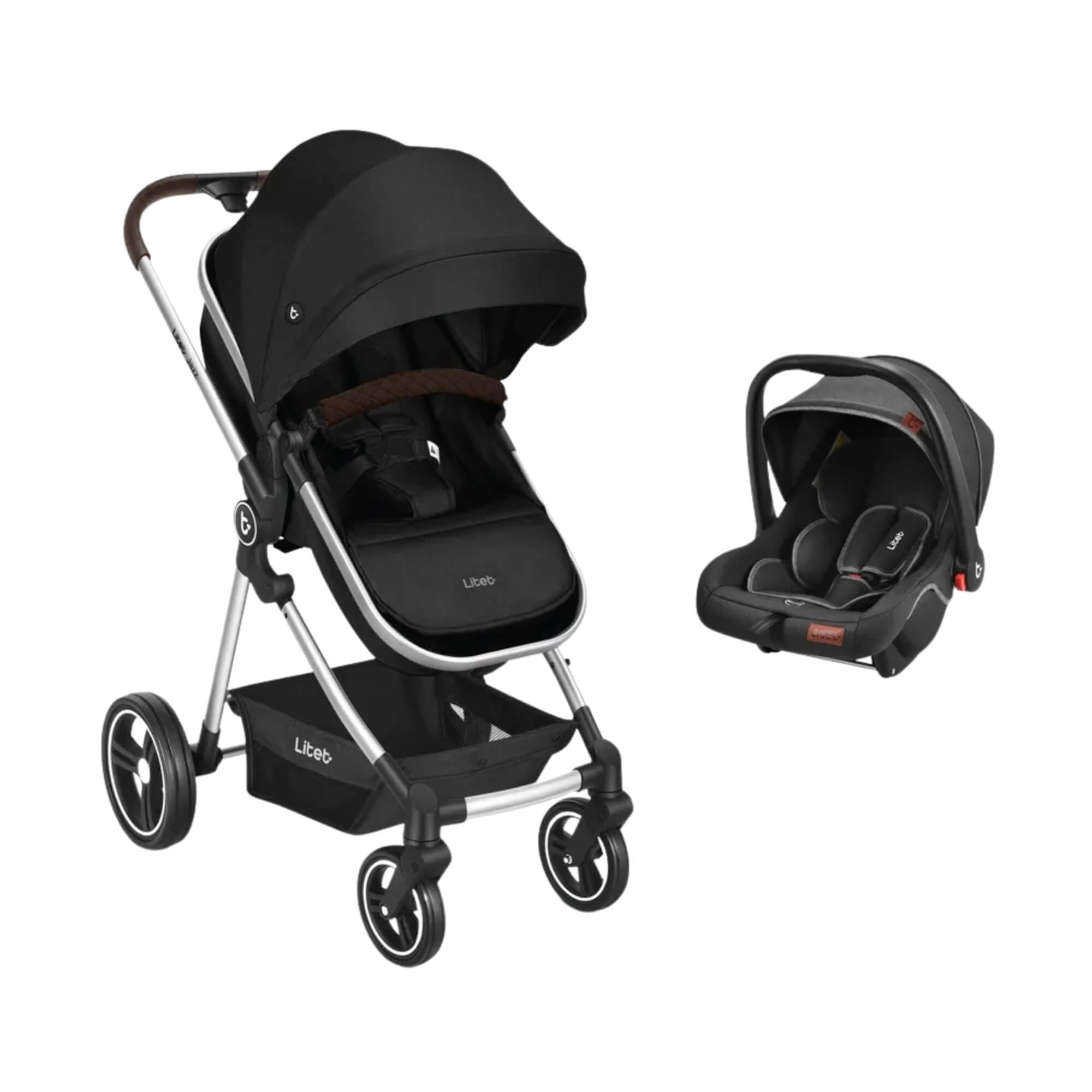 Carrinho Moisés + Bebê Conforto Travel System Jazz 0-22Kg Preto Litet - BB662