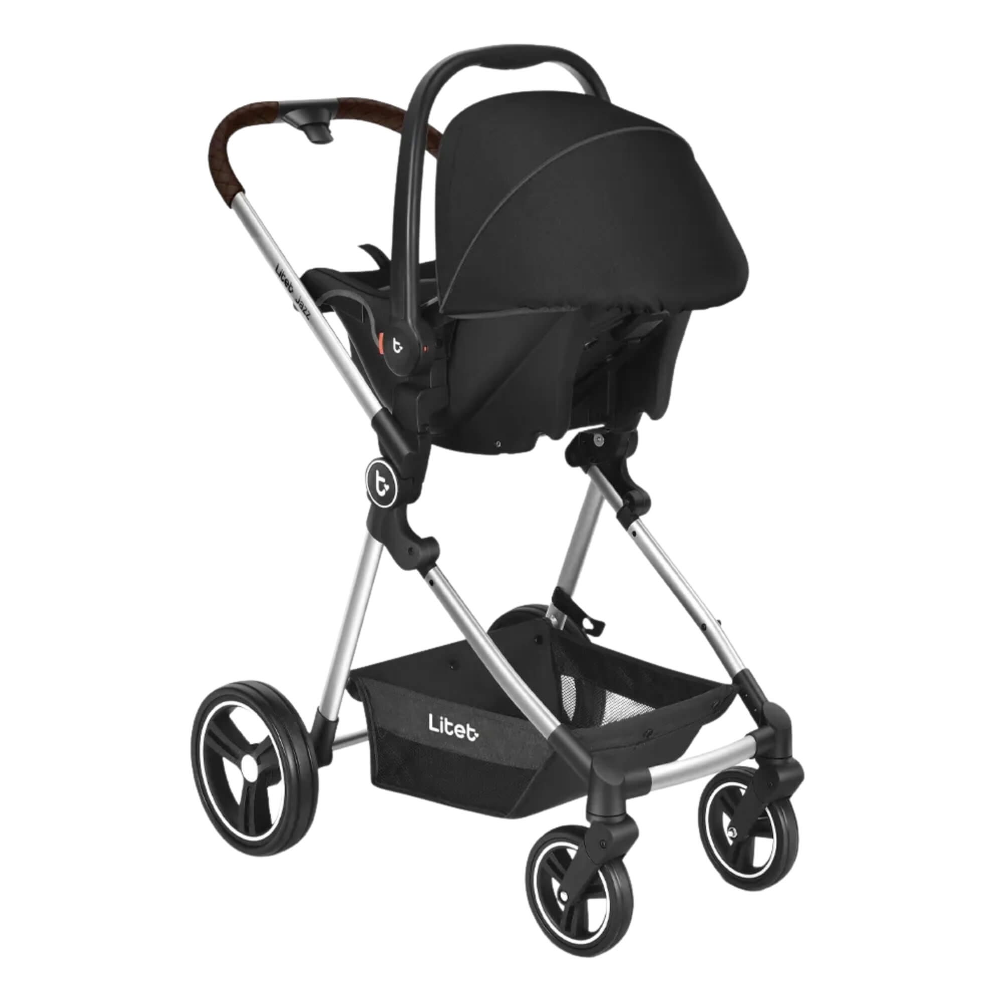 Carrinho Moisés + Bebê Conforto Travel System Jazz 0-22Kg Preto Litet - BB662