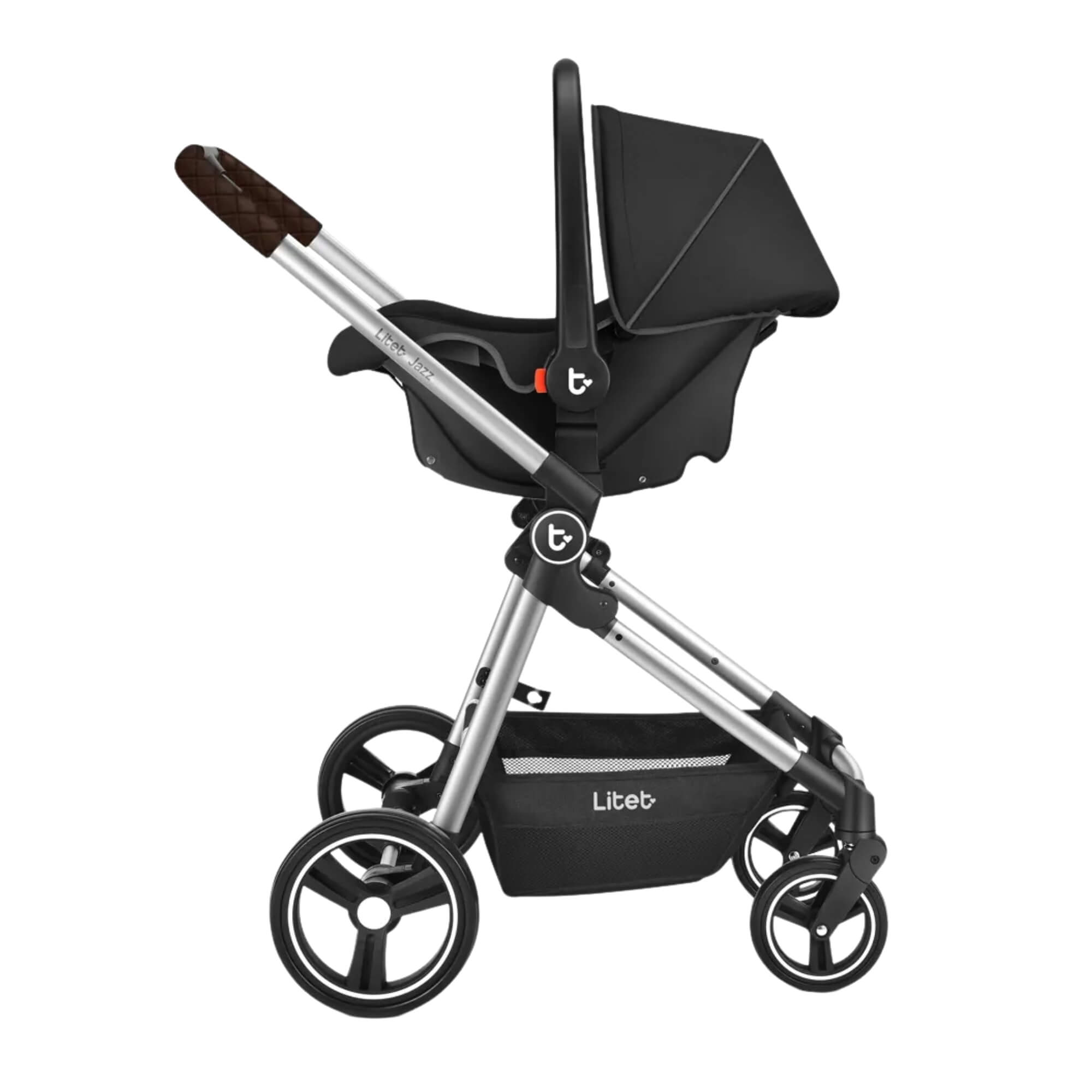 Carrinho Moisés + Bebê Conforto Travel System Jazz 0-22Kg Preto Litet - BB662