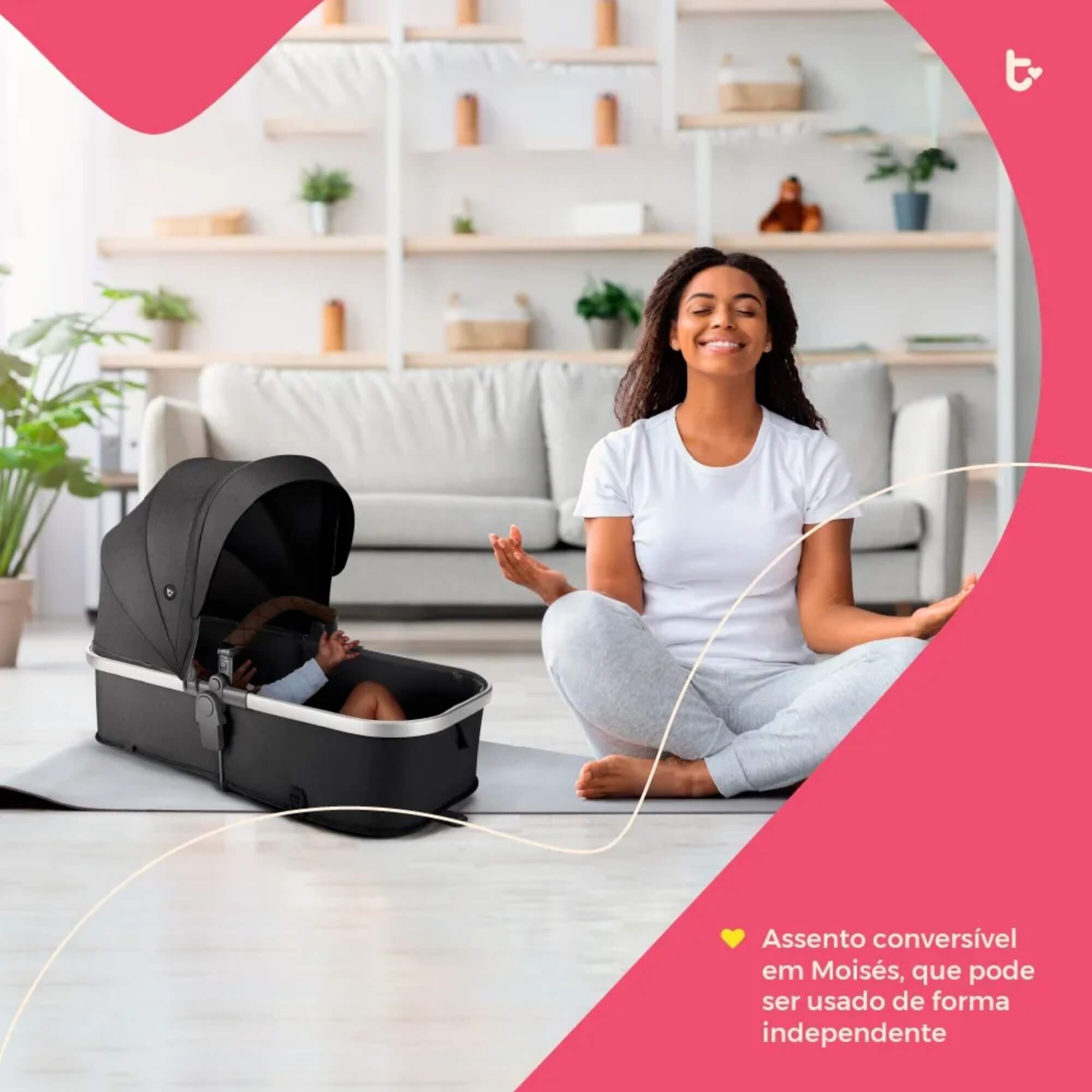 Carrinho Moisés + Bebê Conforto Travel System Jazz 0-22Kg Preto Litet - BB662