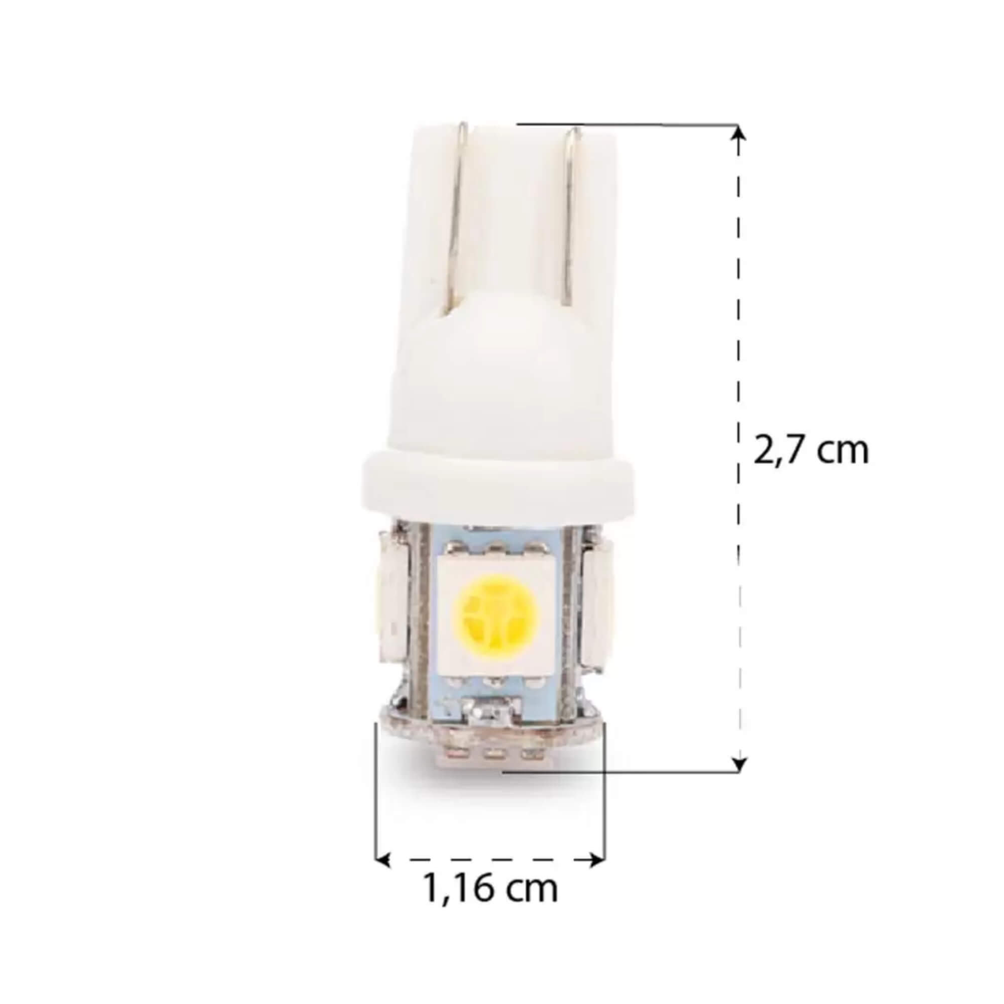 COMP kit 10 Lâmpadas Led Pingo T10-5050-9SMD 12V 6.000K Tarponn - TP-5302