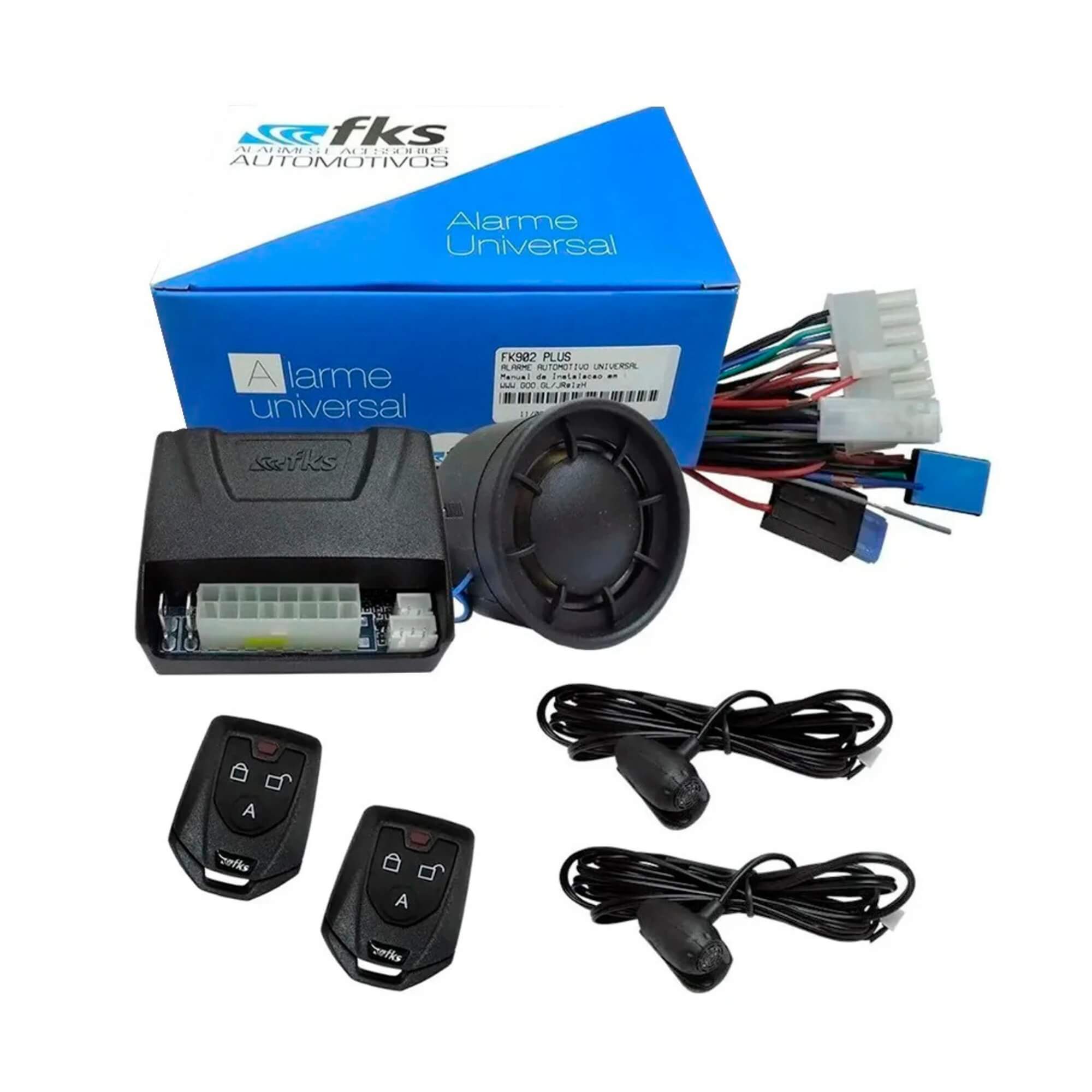 COMP Kit Trava Elétrica 12V + Alarme Automotivo  + Controle Chave Canivete Volkswagen