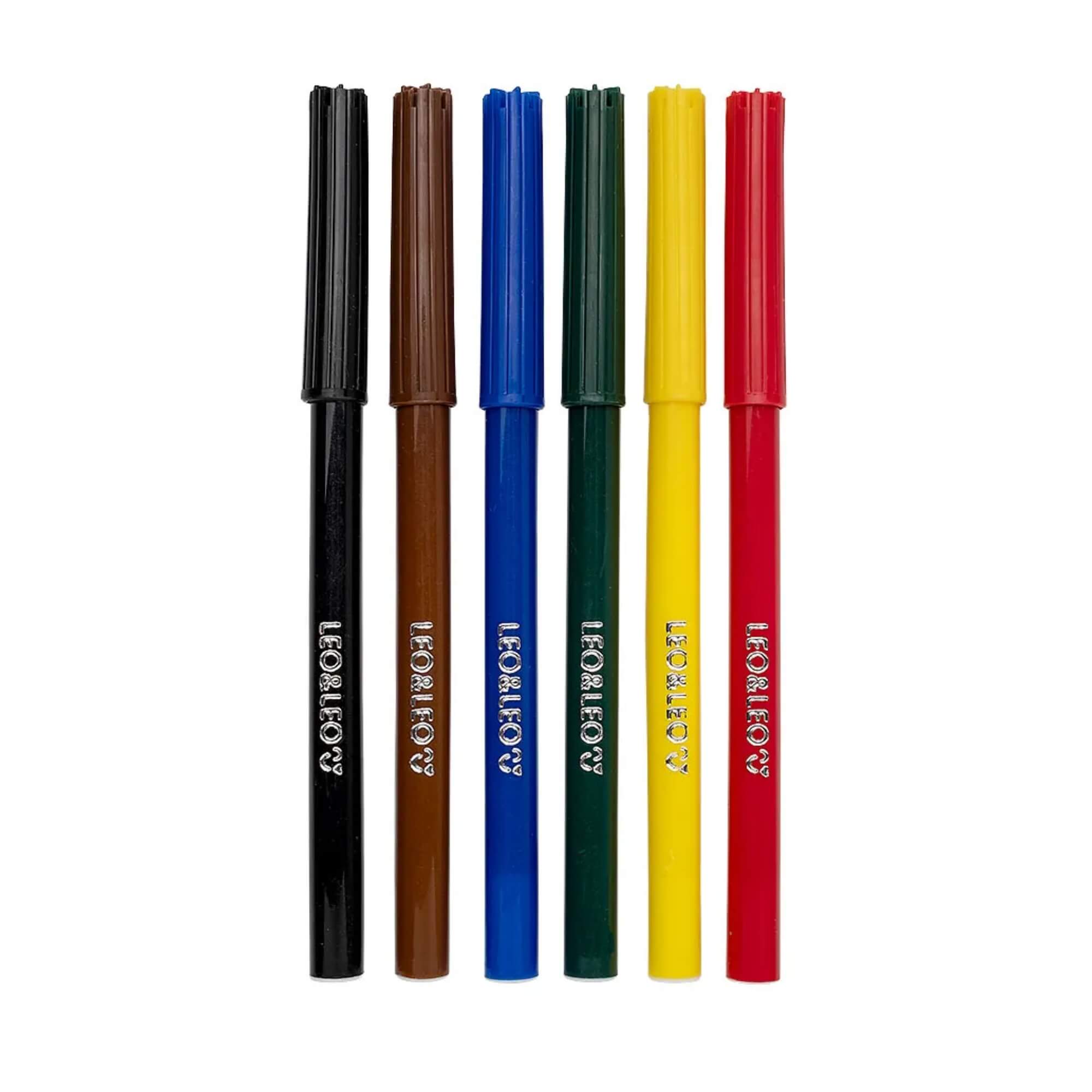 COMP Kit 4 Estojos de Canetinhas Hidrocor 06 Cores Plus Leo&Leo Leonora - 4694