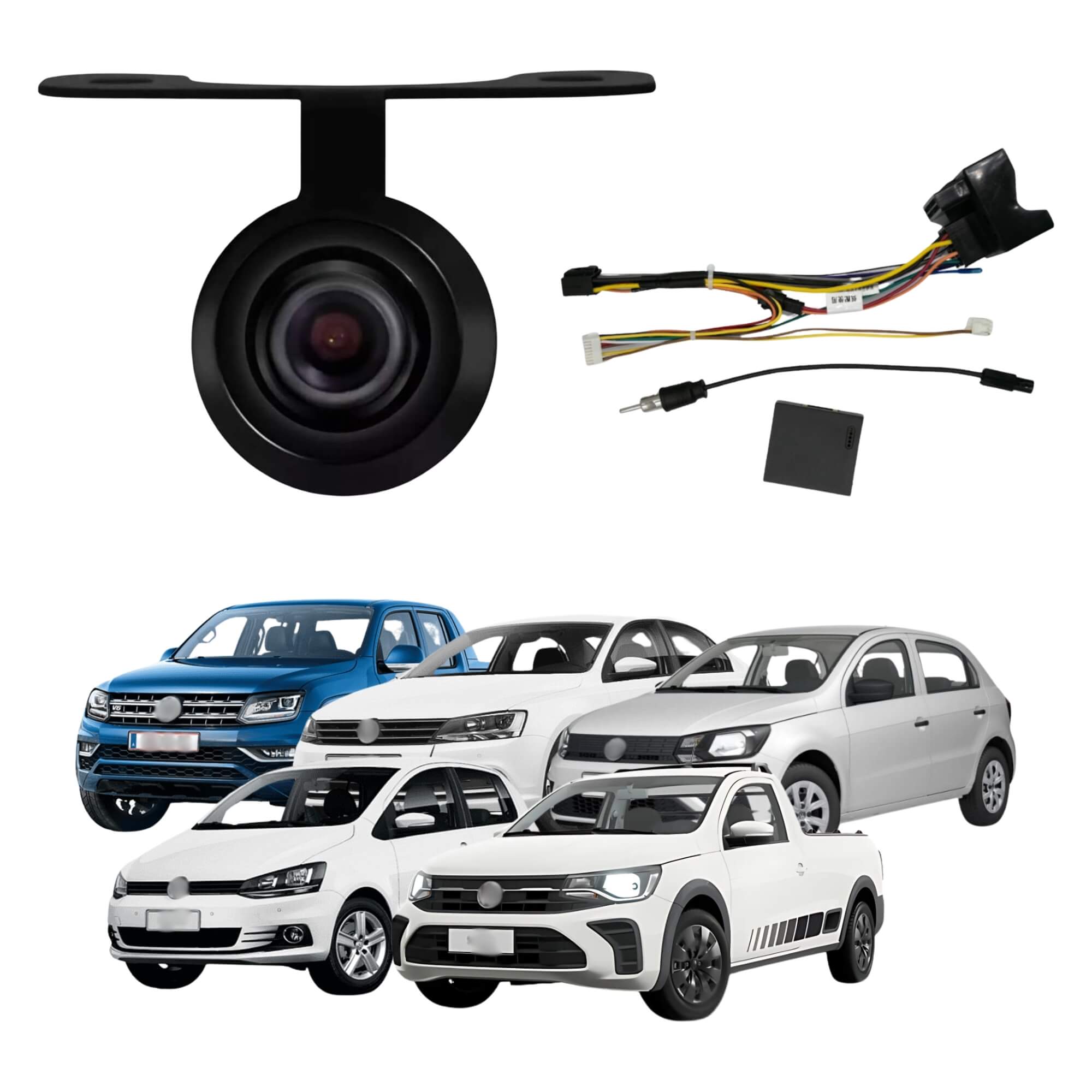 COMP Kit Chicote Canbus VW Fox Gol Saveiro Amarok + Câmera de Ré