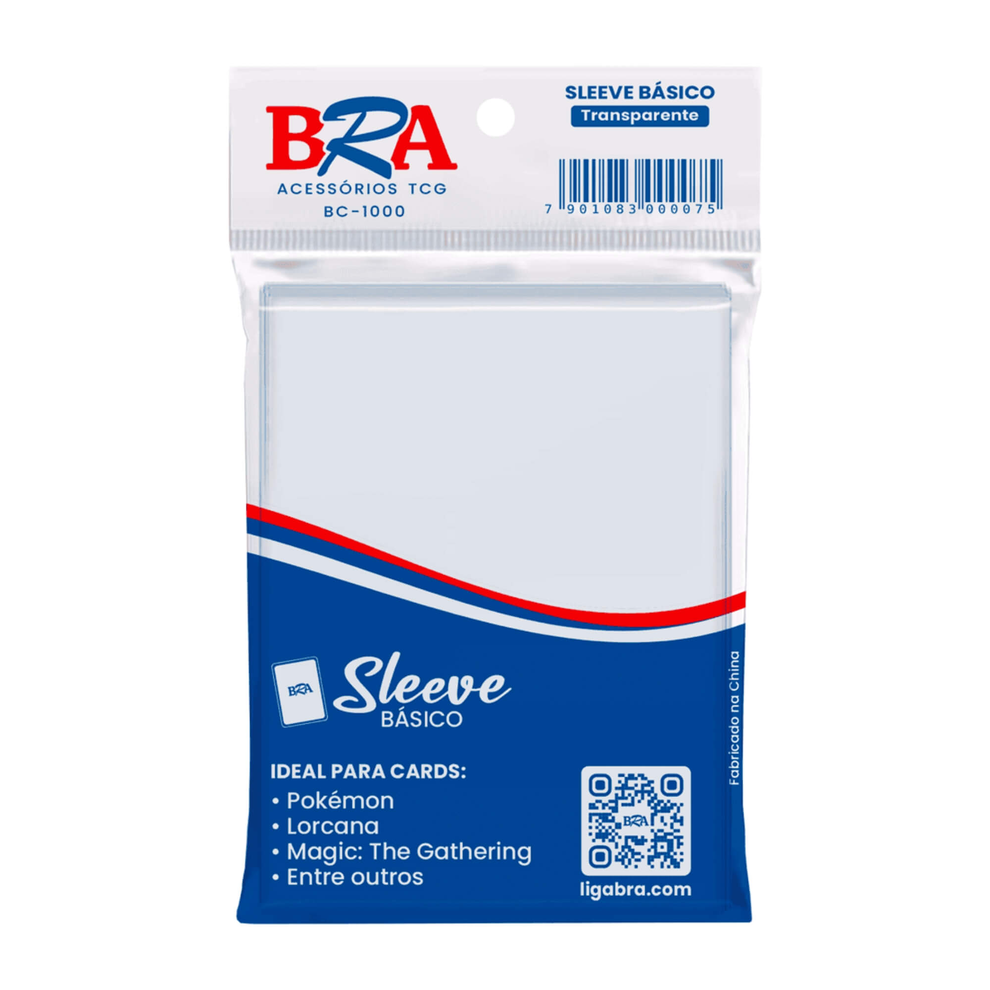 Sleeve Básico para TCG Transparente 100 Unidades BRA - BC-1000