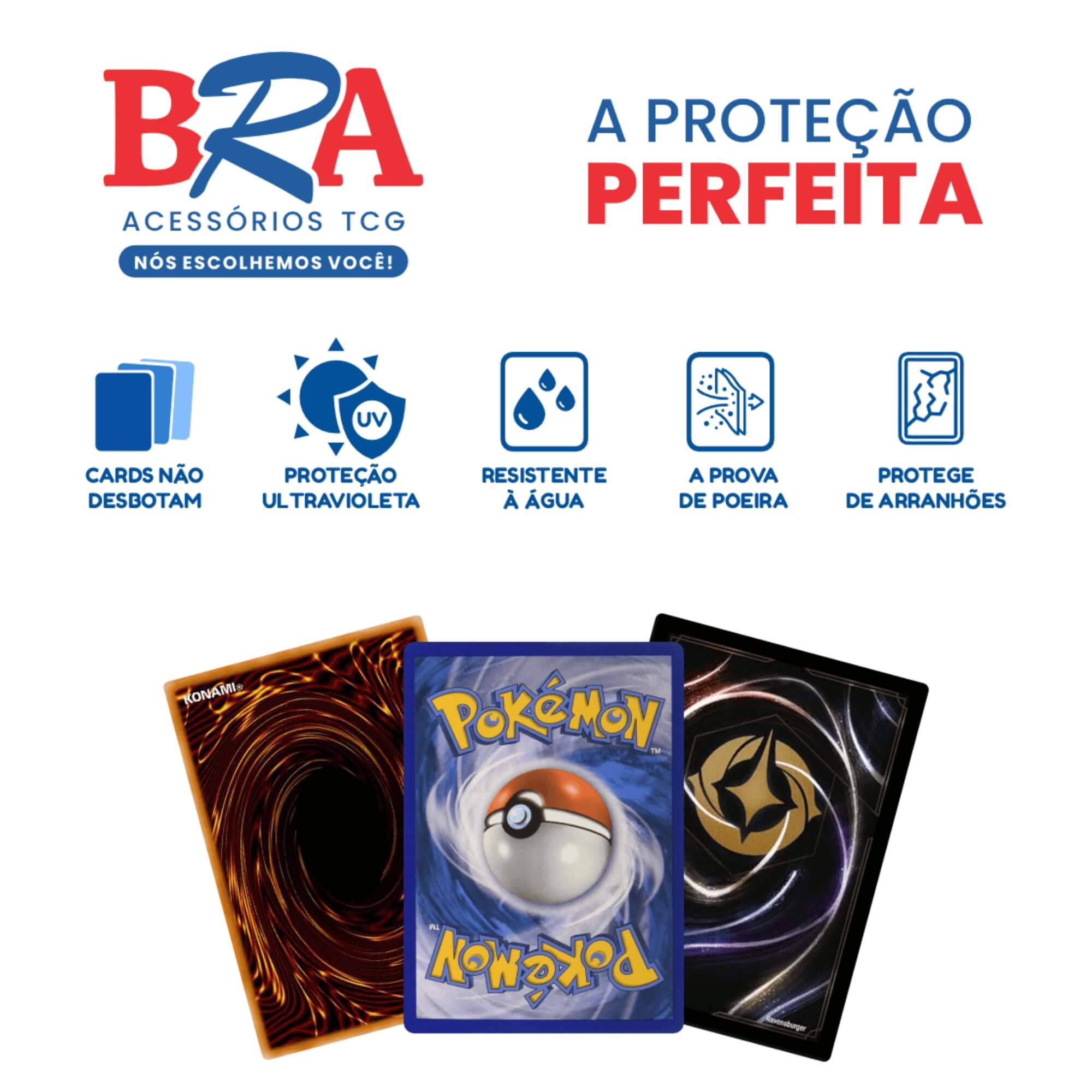 Sleeve Básico para TCG Transparente 100 Unidades BRA - BC-1000