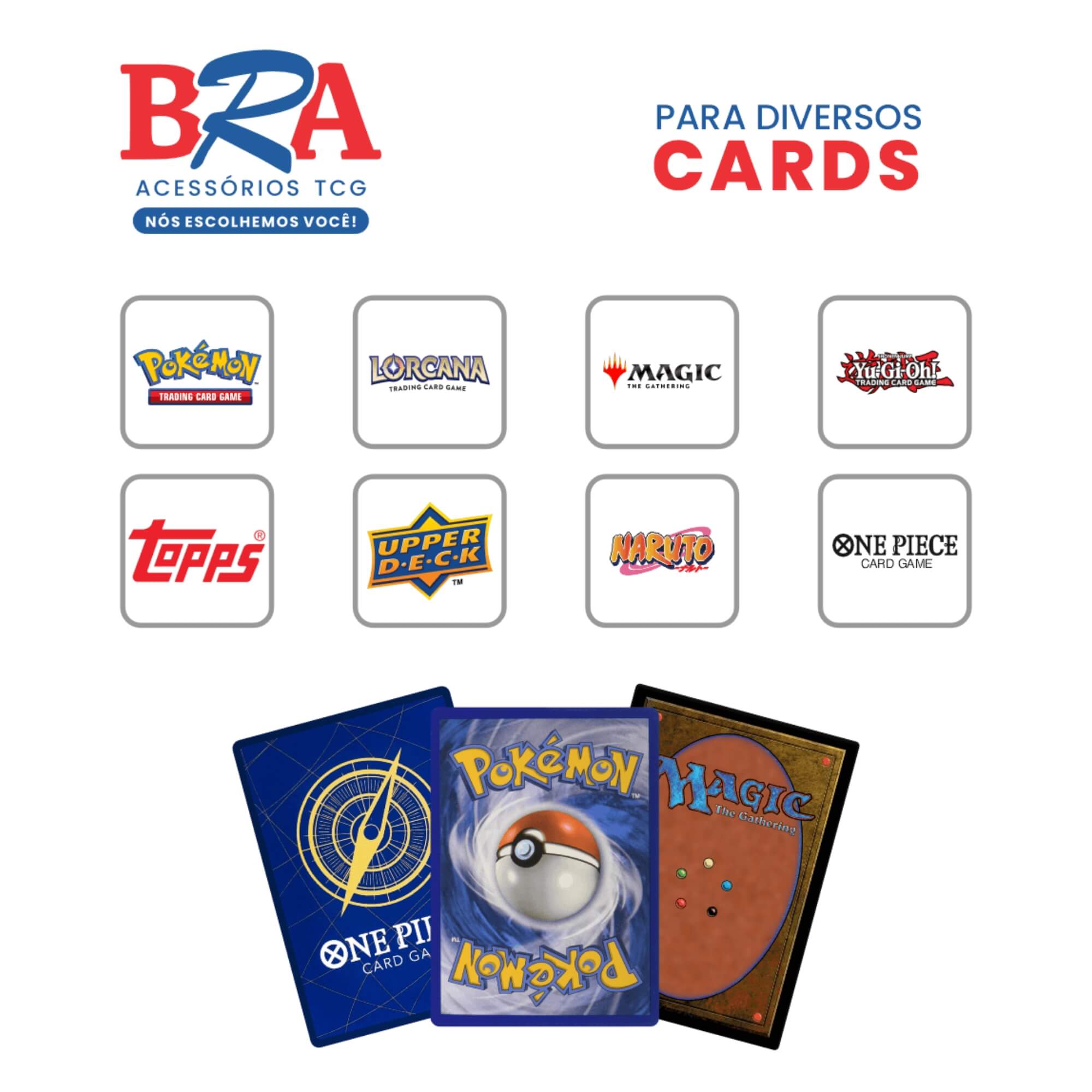 Sleeve Básico para TCG Transparente 100 Unidades BRA - BC-1000