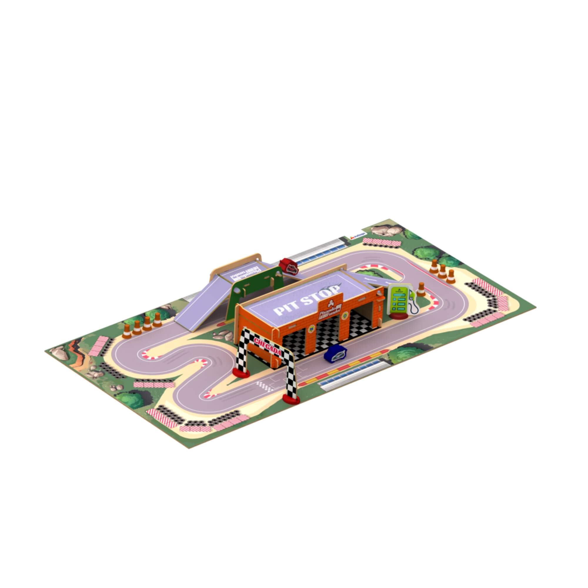 Playset Infantil Pisando Fundo Pista de Corrida c/ 32 peças Xalingo - 20232